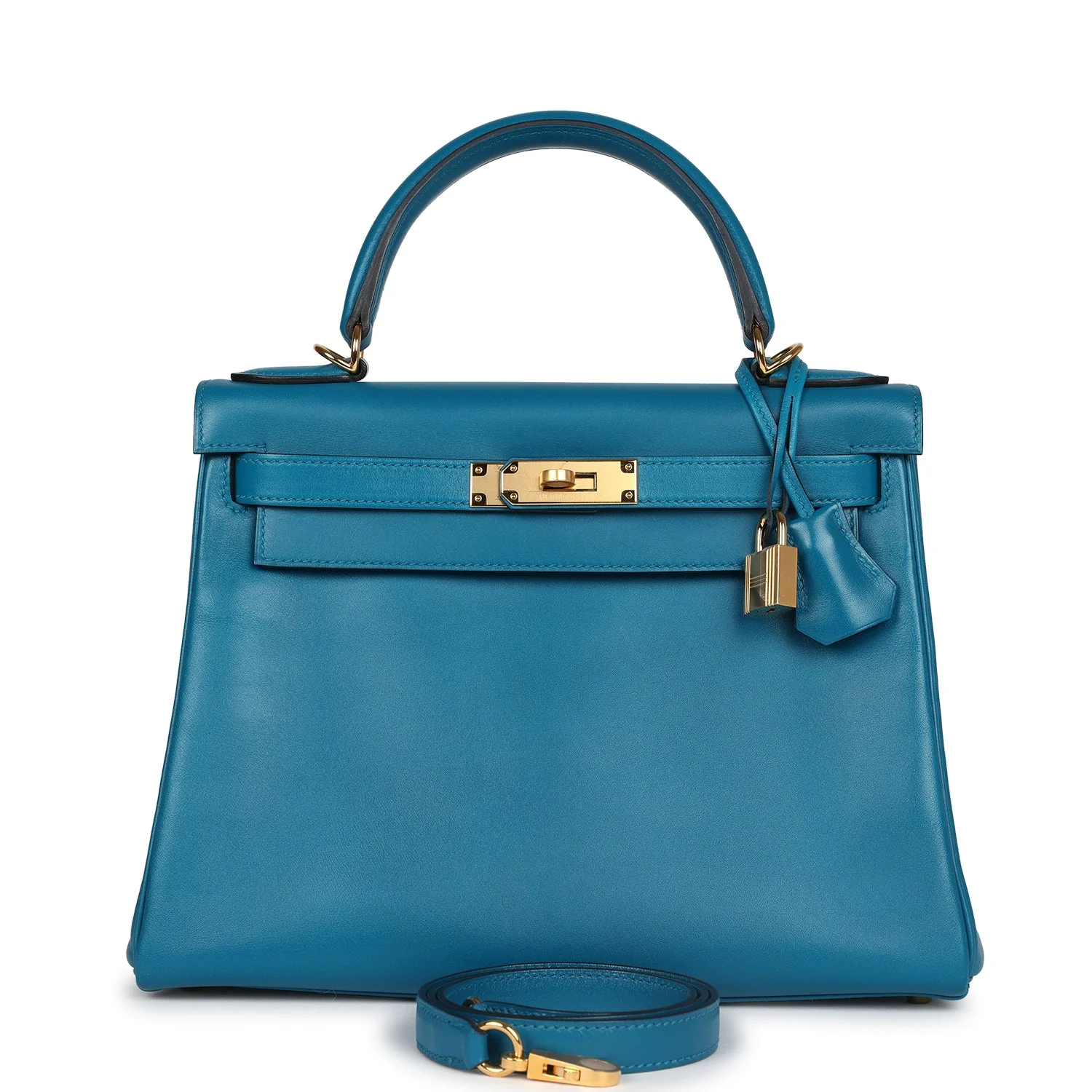 Hermes Kelly Retourne  Bleu Izmir Tadelakt Gold Hardware