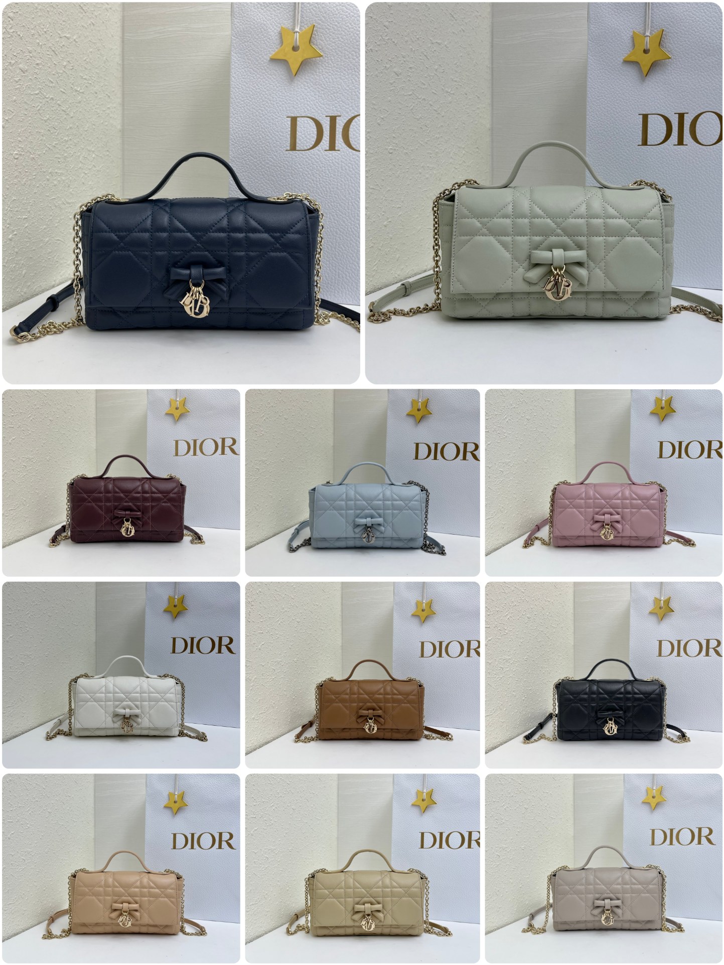 [TOP] Christian Dior My Tender Dior Top Handle Bag 21 x 11.5 x 7 cm - 11 Colors - 711 Luxury