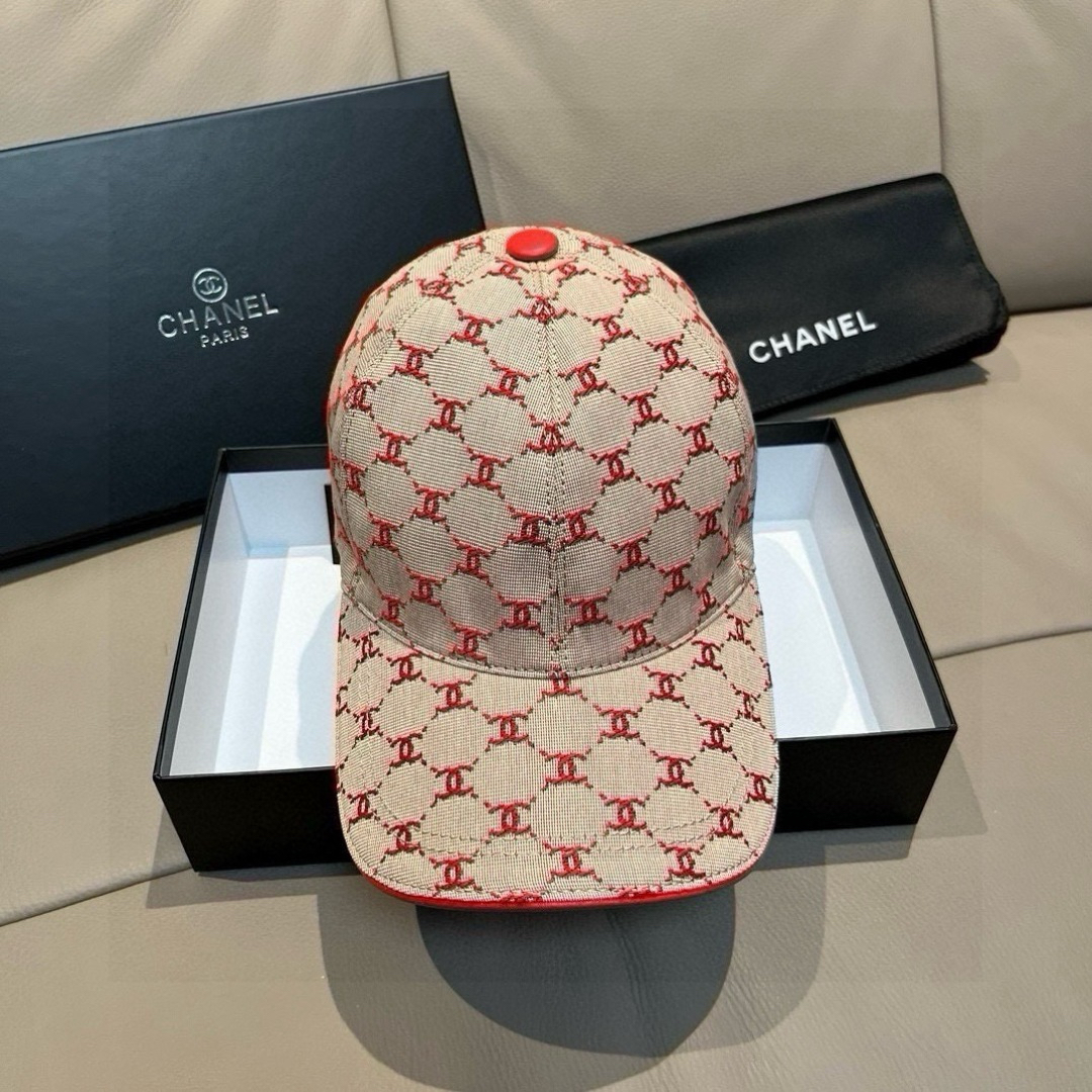 [TOP] CHANEL Baseball Hat - Red - 711 Luxury