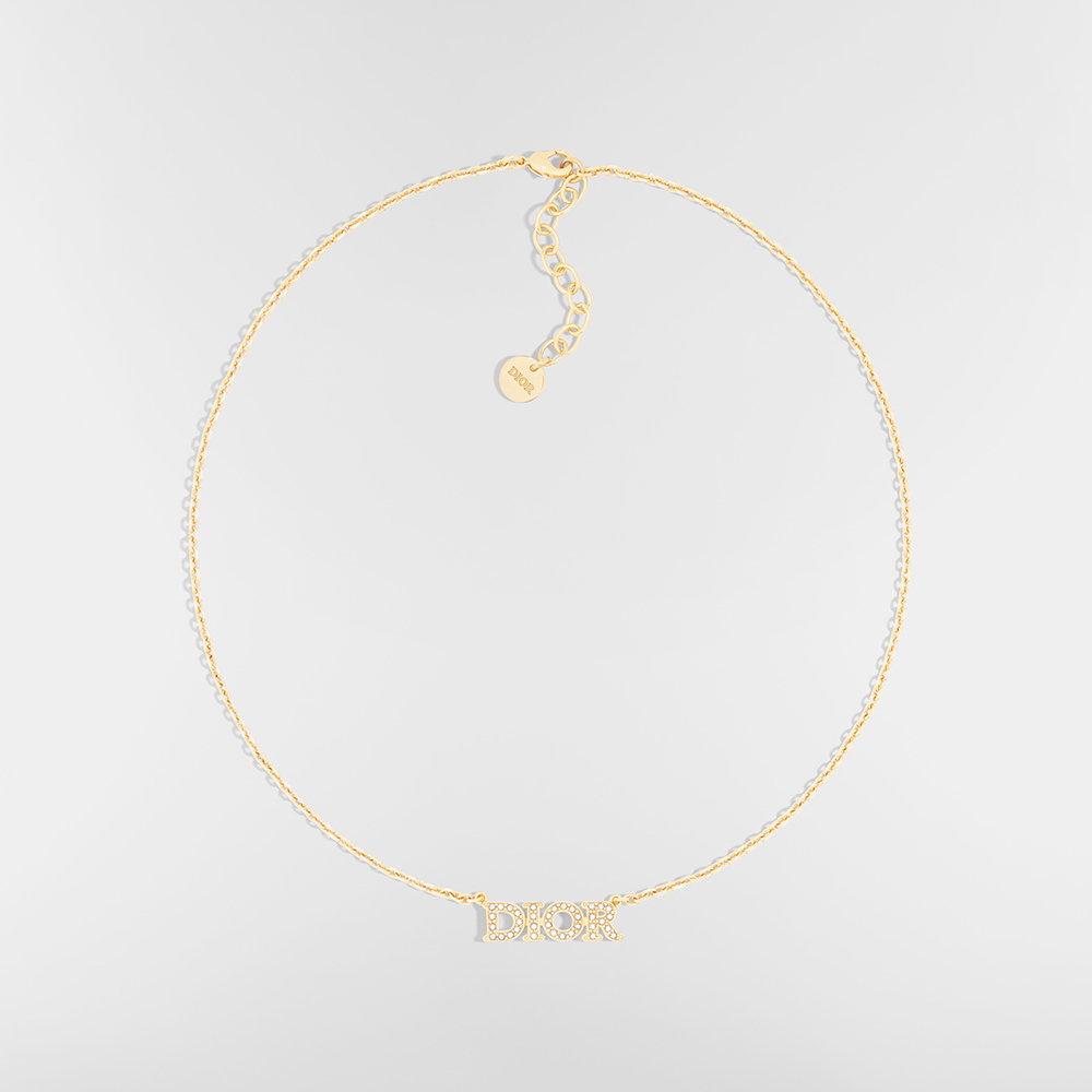 Dior gold Jewelry DIOR Dior evolution Necklace Gold-Finish Metal and Silver-Tone Crystals | Nigo Office