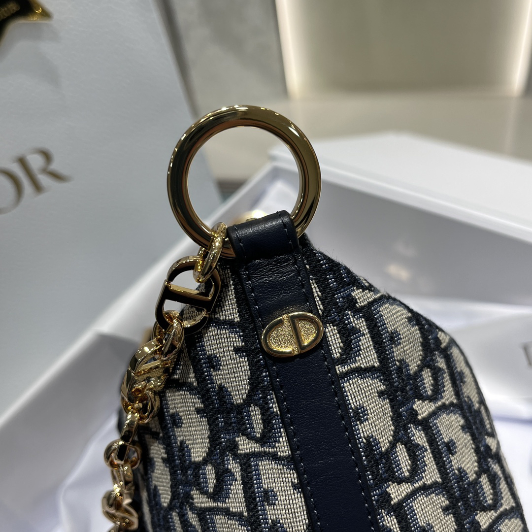 [TOP] Christian Dior Chain Hobo Bag 28.5*14.5*10cm - Black