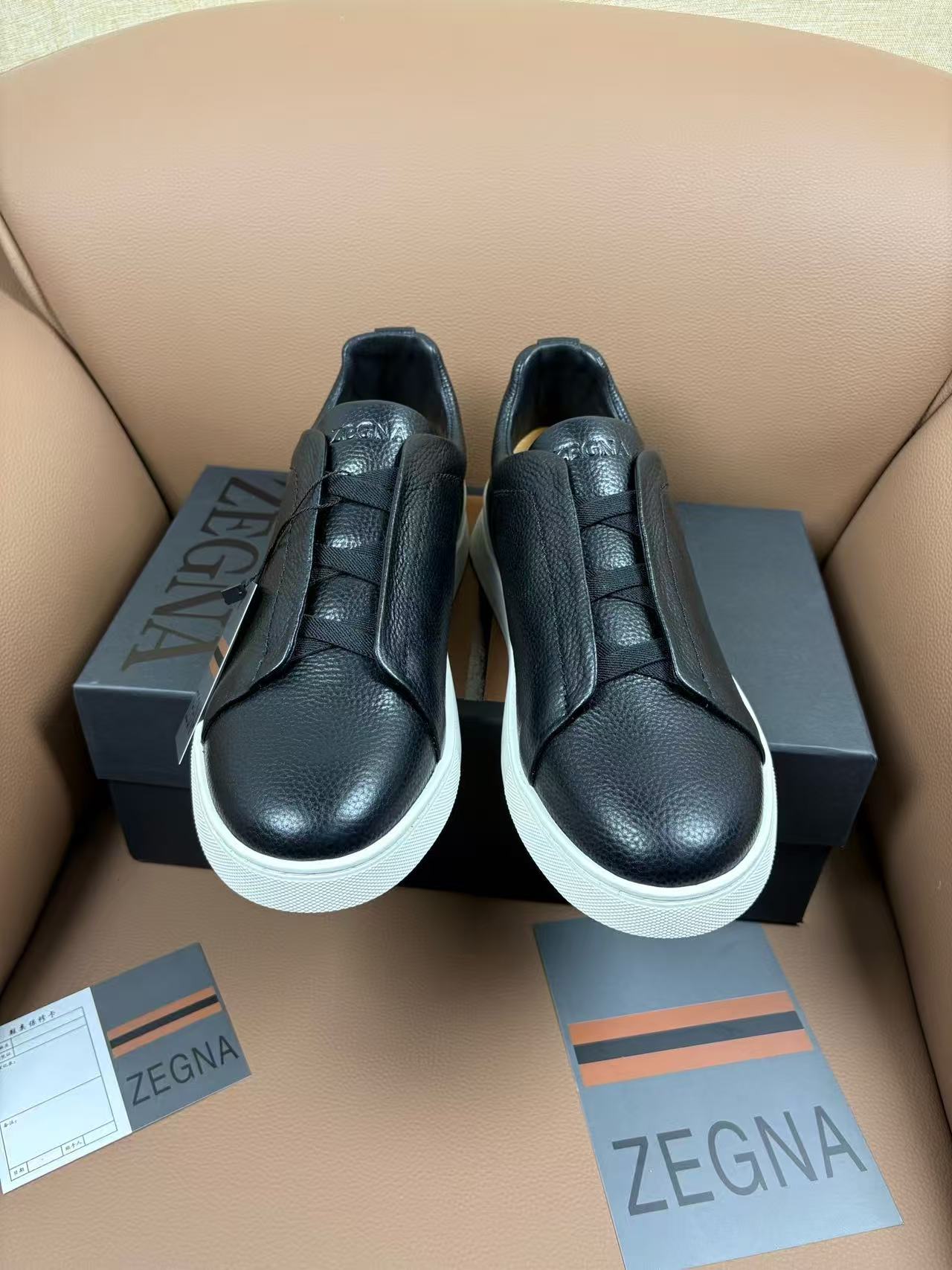 [TOP] ZEGNA Men's Shoes - Black - 711 Luxury
