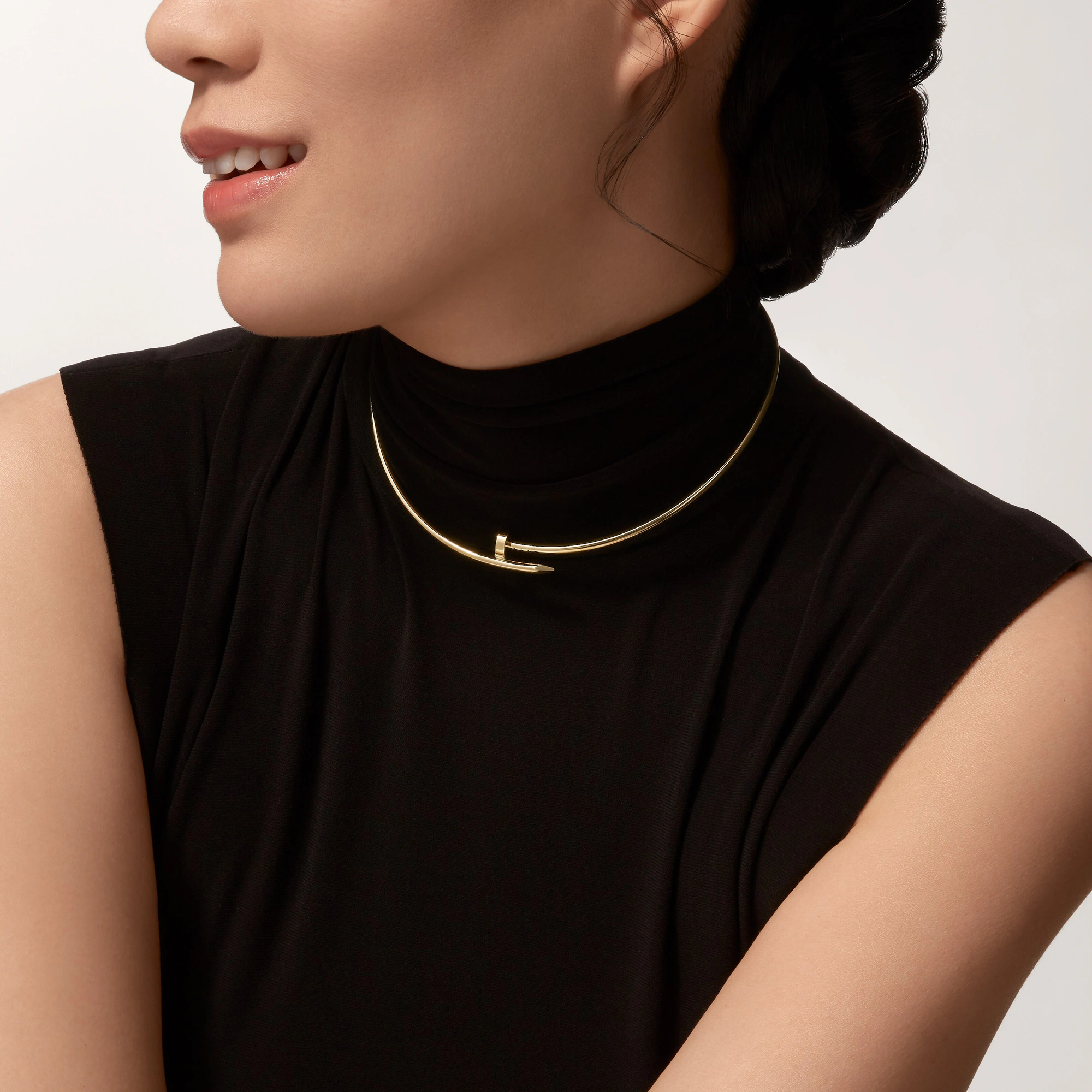 Carty Nails Solo Trace Necklace, Yellow Gold