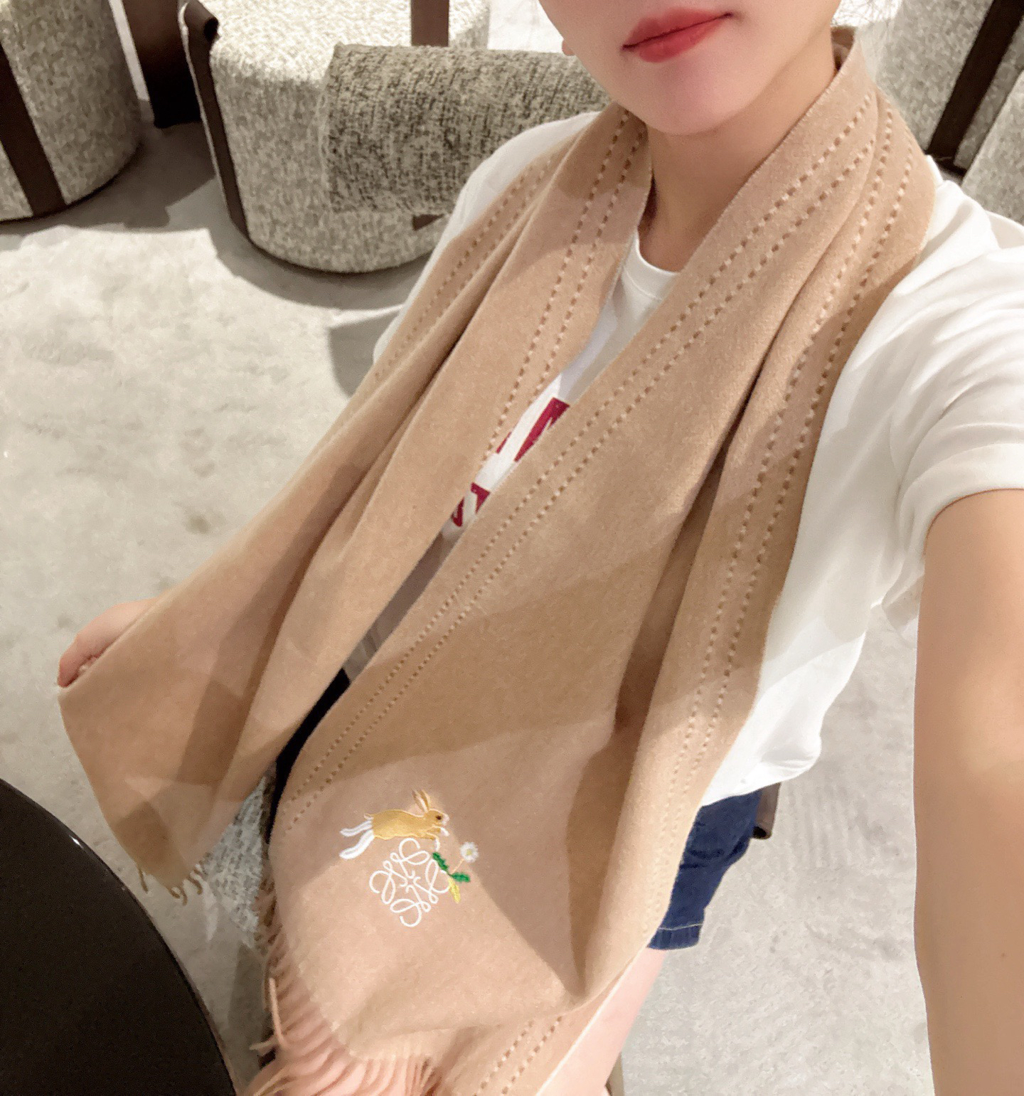 [TOP] LOEWE Wool Scarf - Brown - 711 Luxury