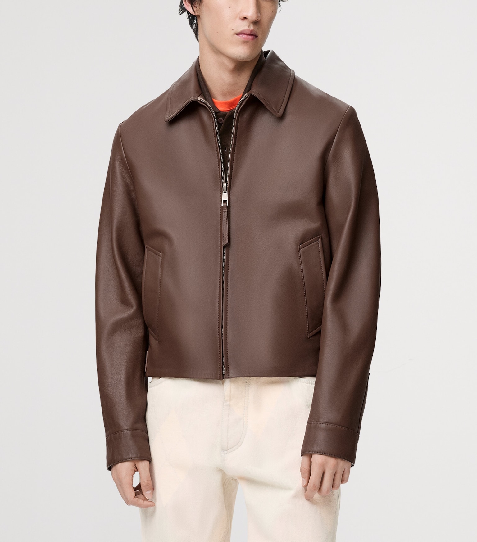 Loewe brown Clothing LOEWE Brown Reversible Leather Jacket #393607 View 2 | Nigo Office