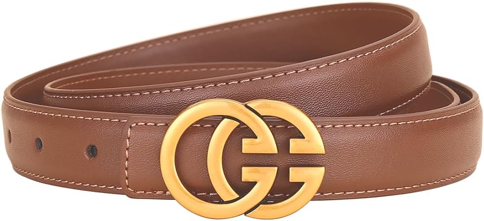 EOQIFJM Classics Leather Belt for Women Fashion Ladies Belts for Jeans Dress Pants