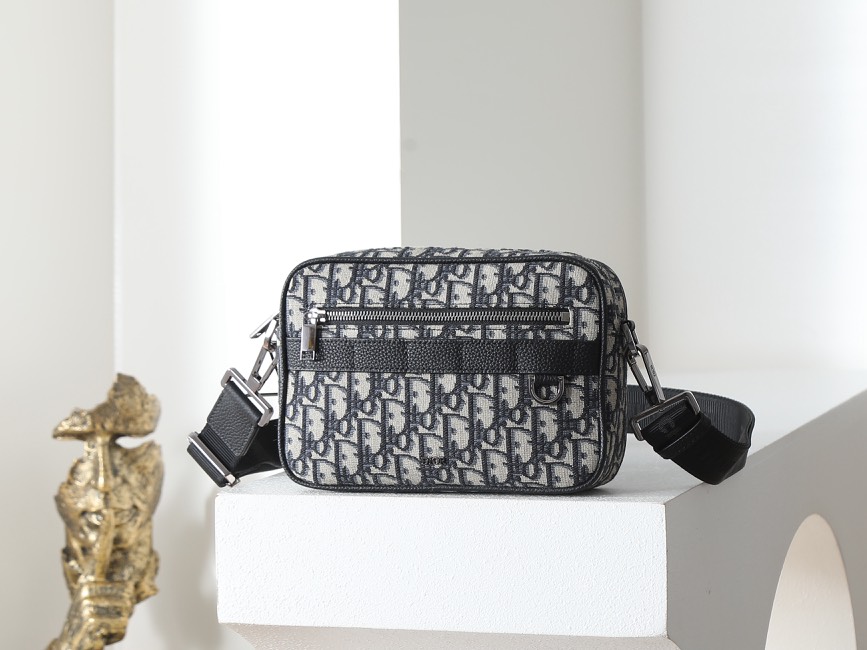 [TOP] Christian Dior Men's Safari Messenger Bag 22 x 15 x 6  cm - Black - 711 Luxury
