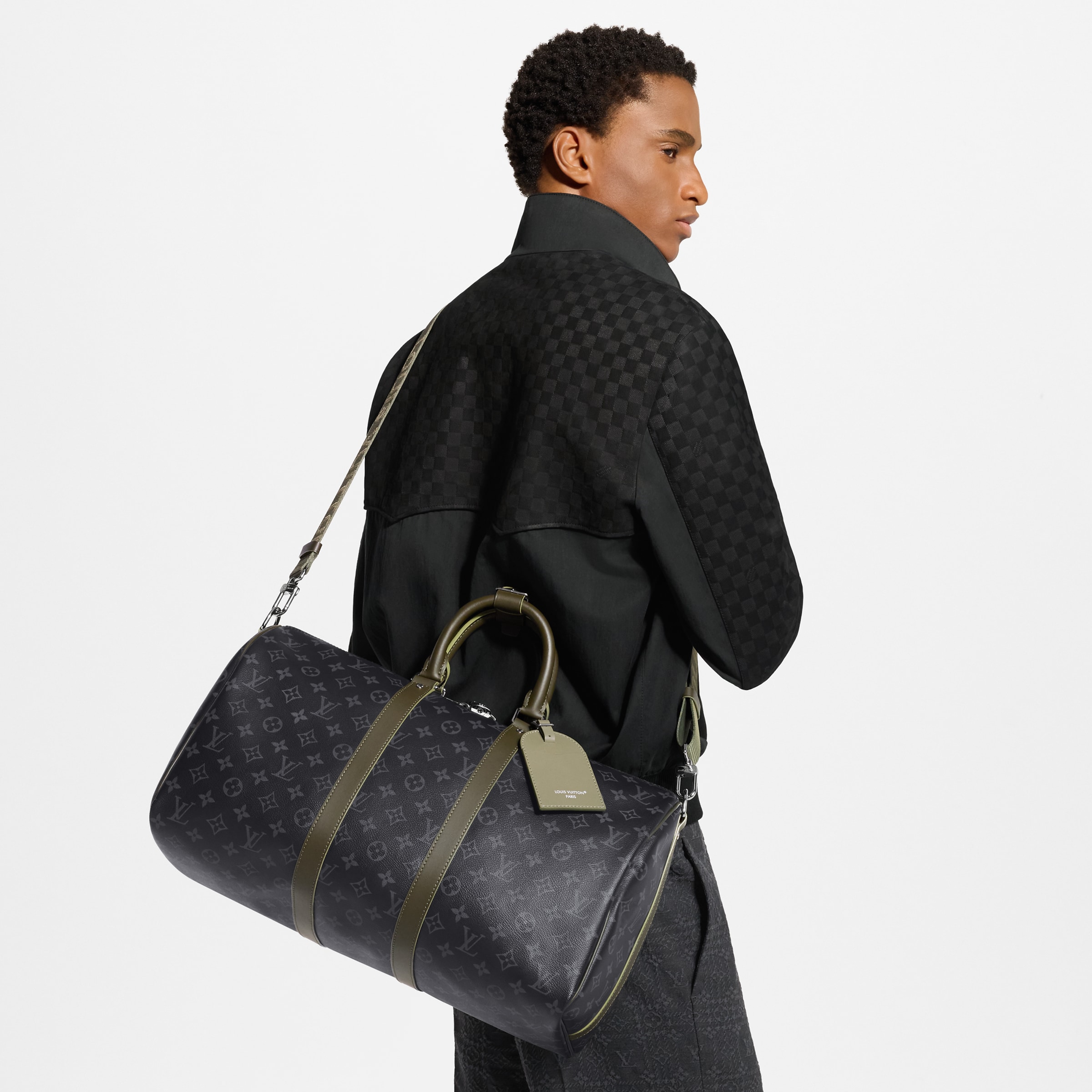 Louis Vuitton Bag LOUIS VUITTON Keepall Bandoulière 45 Monogram Eclipse Travel Bags and Rolling Luggage M28837 #395850 View 2