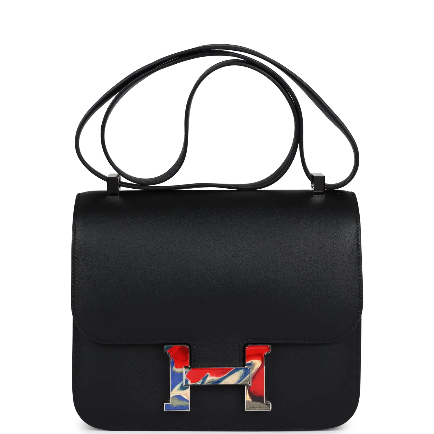 Hermes Constance Black Swift Marbled Palladium Hardware