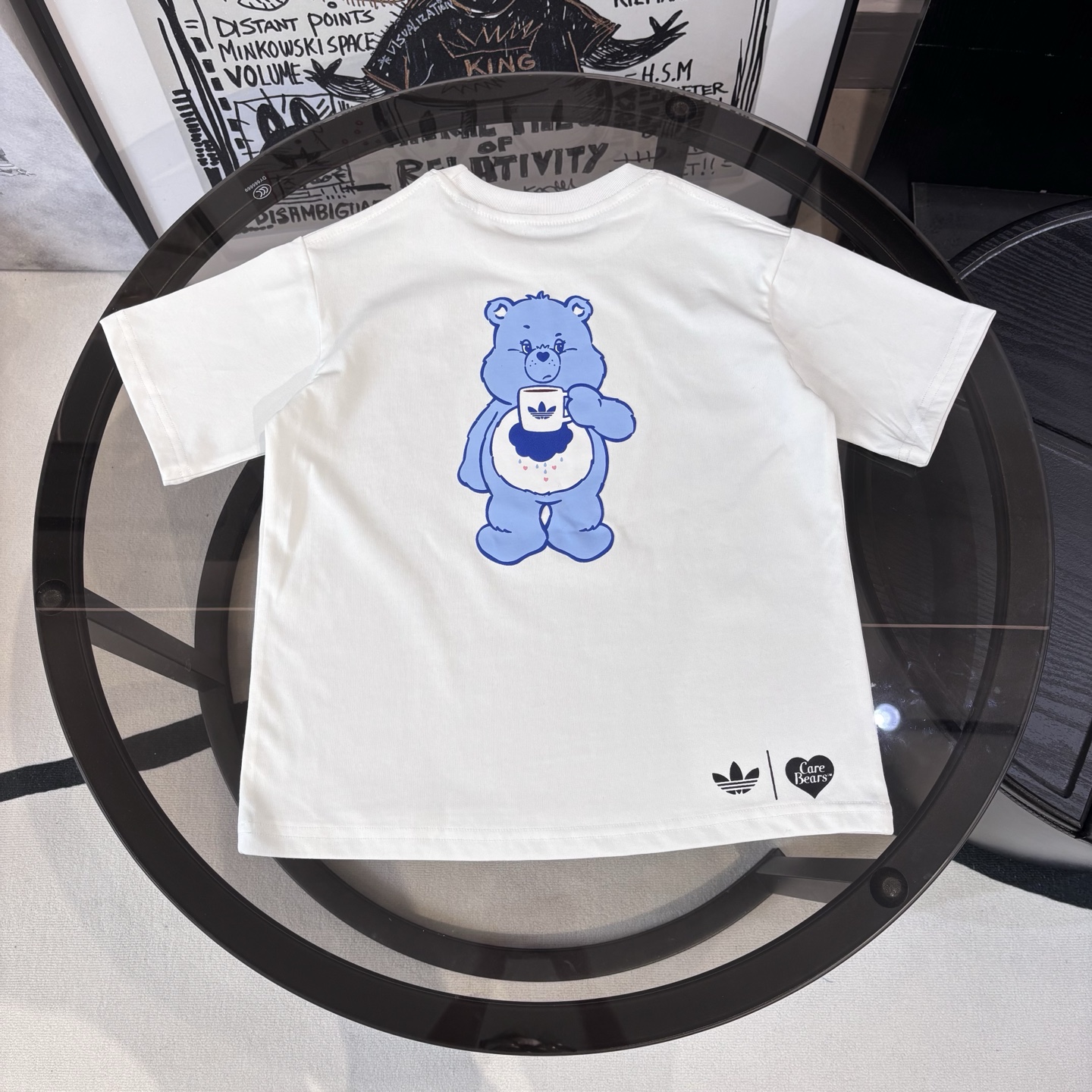 Adidas Kids Care Bears Collaborative White Crew Neck Short Sleeve T-Shirt Boys Girls Sizes 100-160