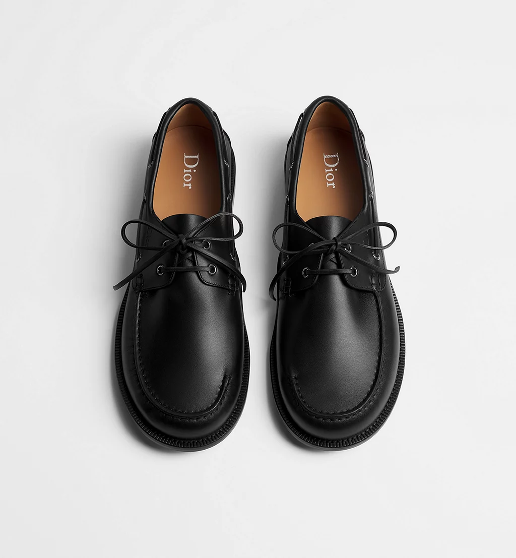 [TOP] Christian Dior Men's Dior Archie Boat Shoes - Black