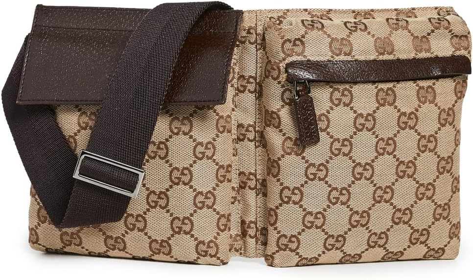 Gucci Women's Pre-Loved Belt Bag, Gg Canvas, Brown, One Size