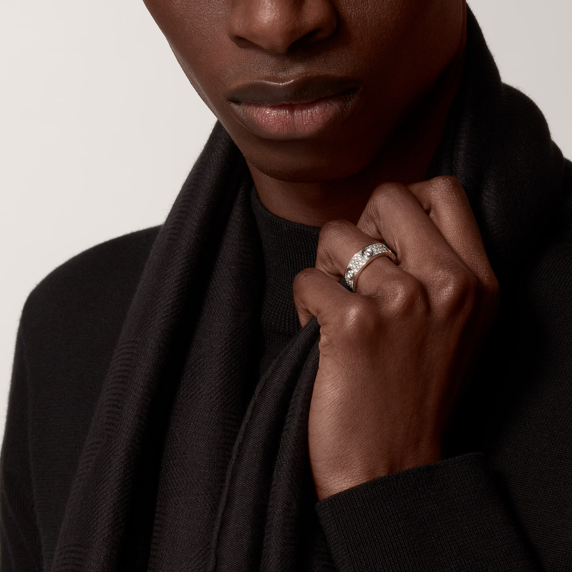 Carty Love Stardust Ring ,White Gold, 6 Moissanite