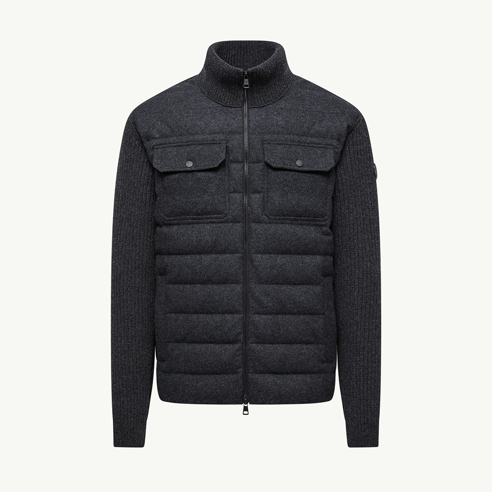 Designer Clothing Moncler Padded Wool Zip-up Cardigan #395533 | Nigo Office