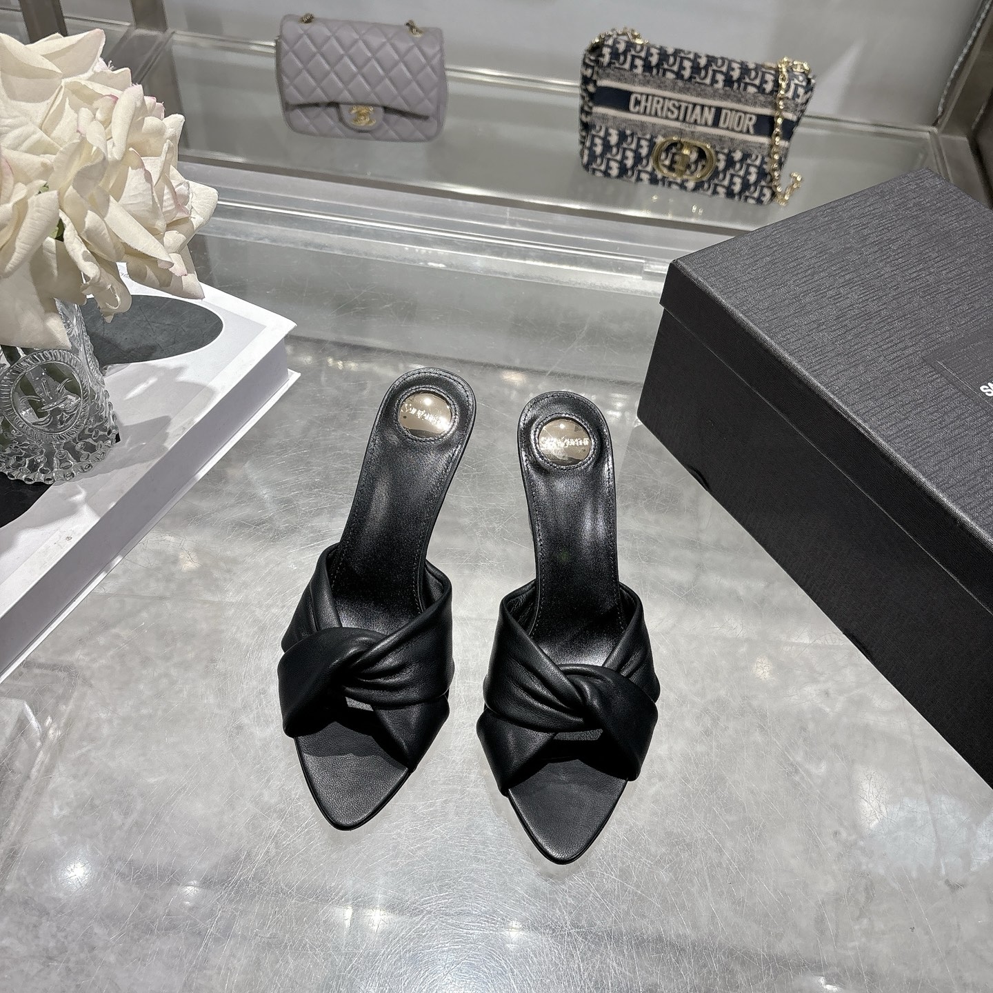 [TOP] Yves Saint Laurent YSL High Heels - Black - 711 Luxury