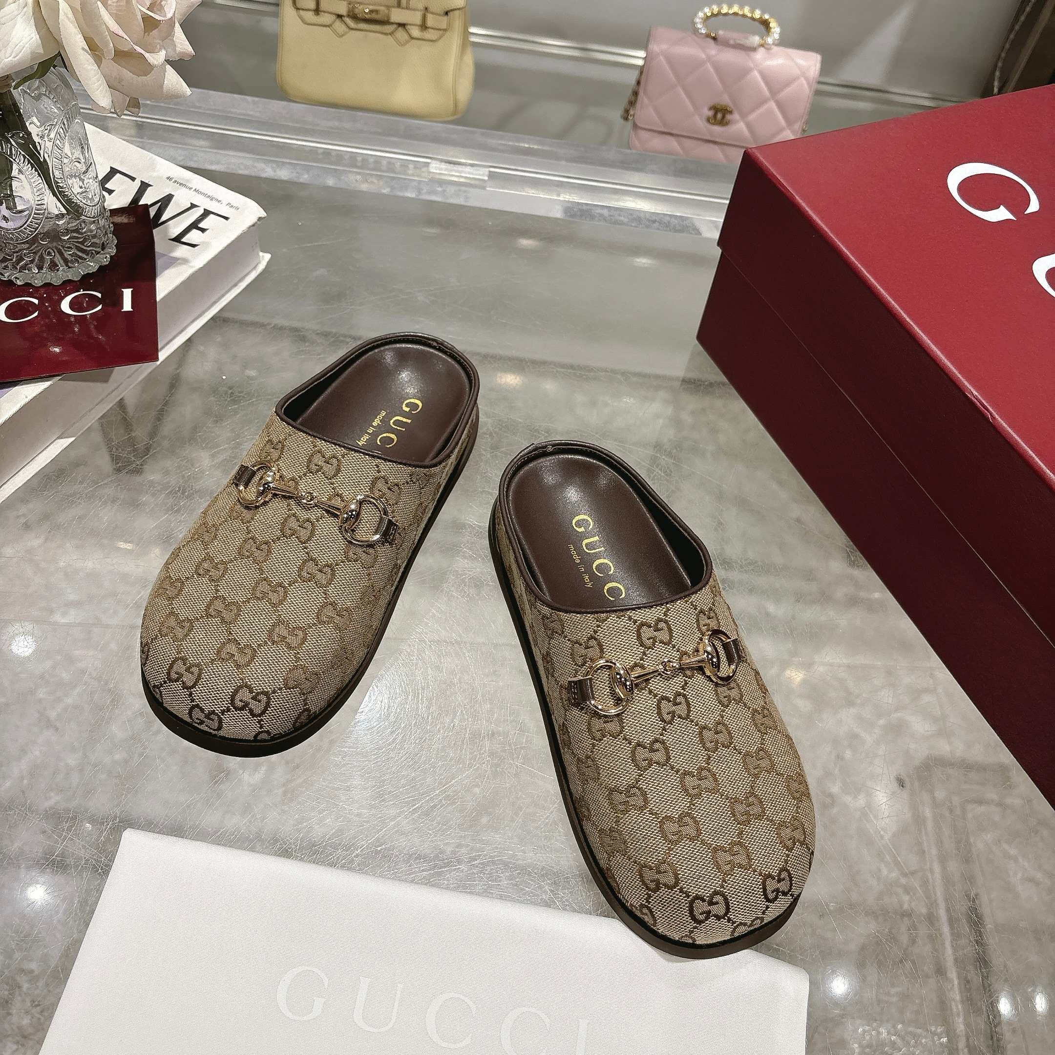 [TOP] GUCCI Slippers - Brown - 711 Luxury