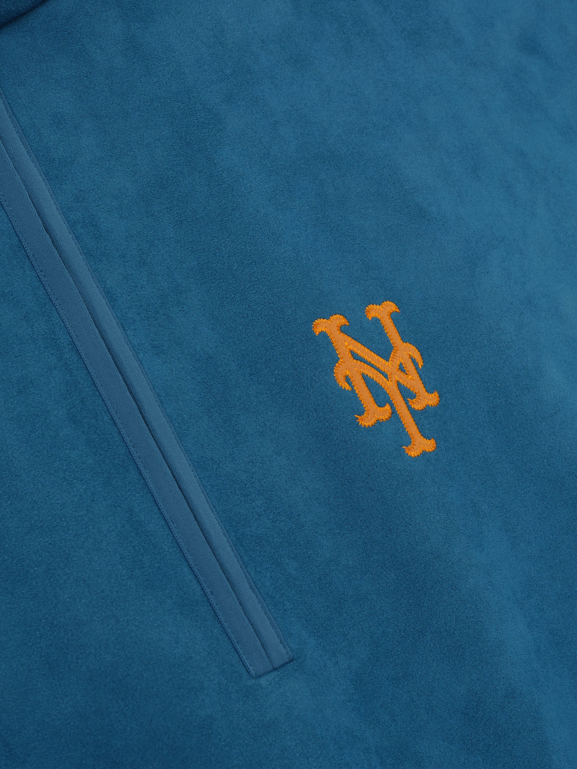 ESSENTIALS Mets Suede Fleece Modern Half Zip