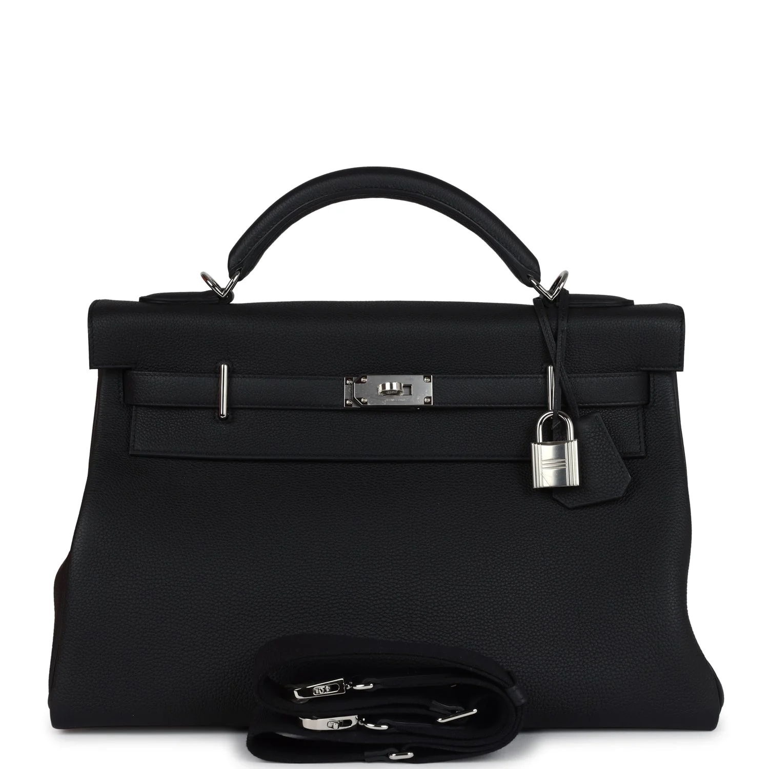 Hermes Kelly 4 Maxi Black Togo Palladium Hardware