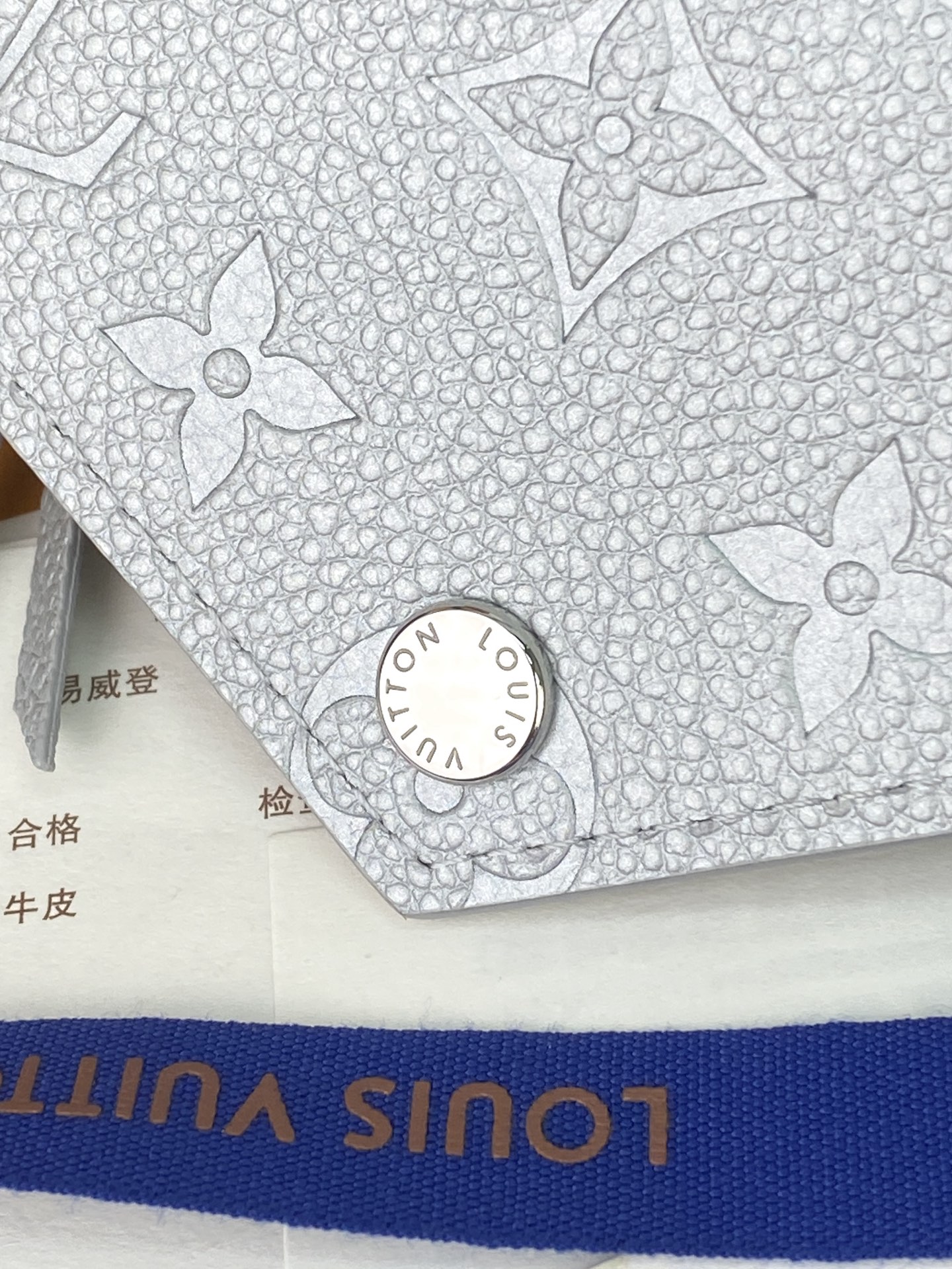 [TOP] Louis Vuitton LV Monogram Empreinte Wallet 12x9.5x2.5cm - Pearl Silver