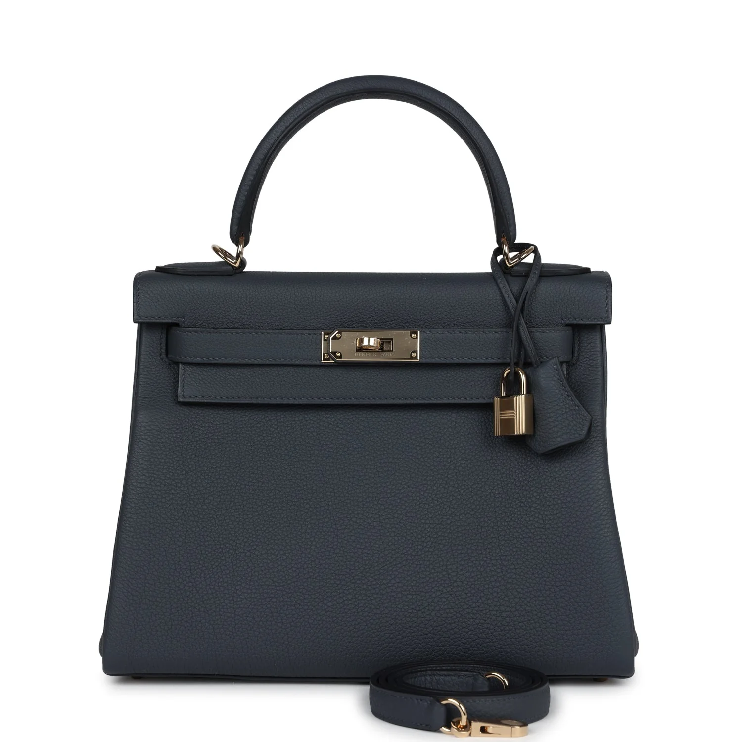 Hermes Kelly Retourne  Gris Misty Togo Permabrass Hardware