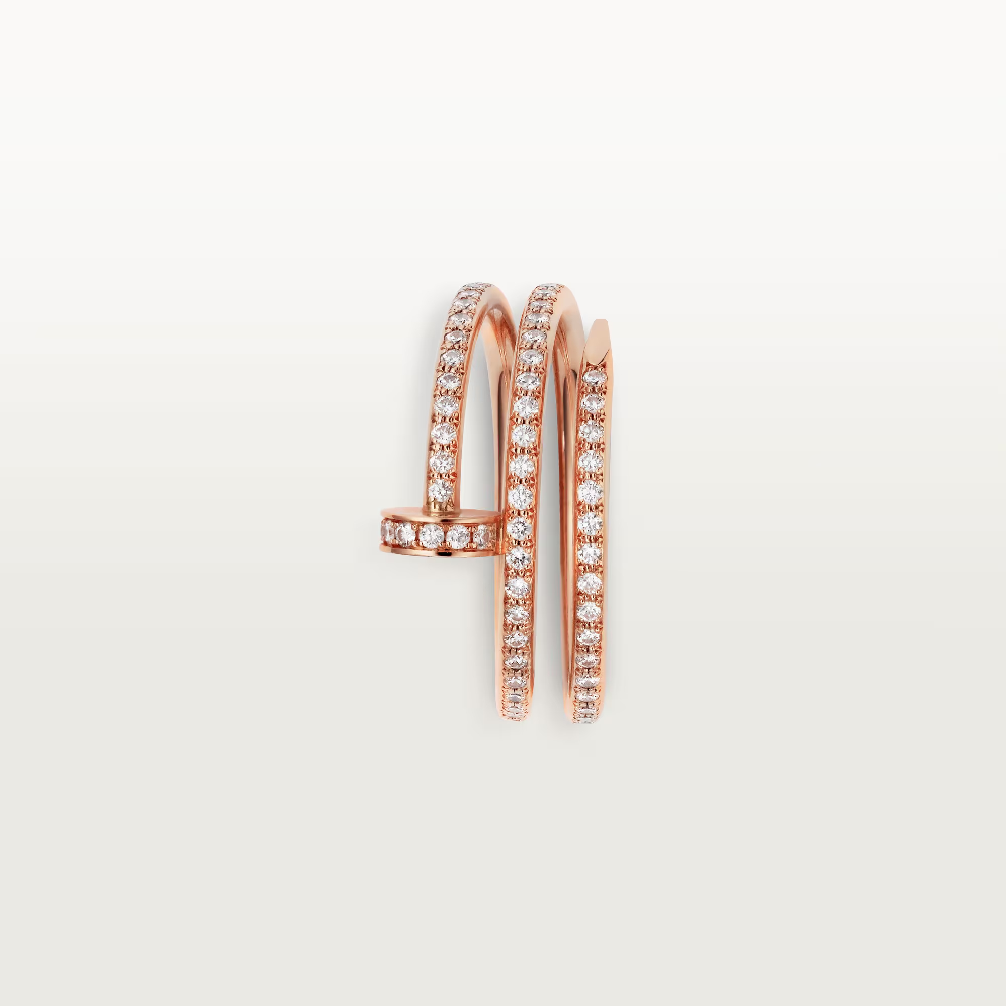 Carty Nails Infinity Wrap Ring ,Rose Gold,Half-Paved