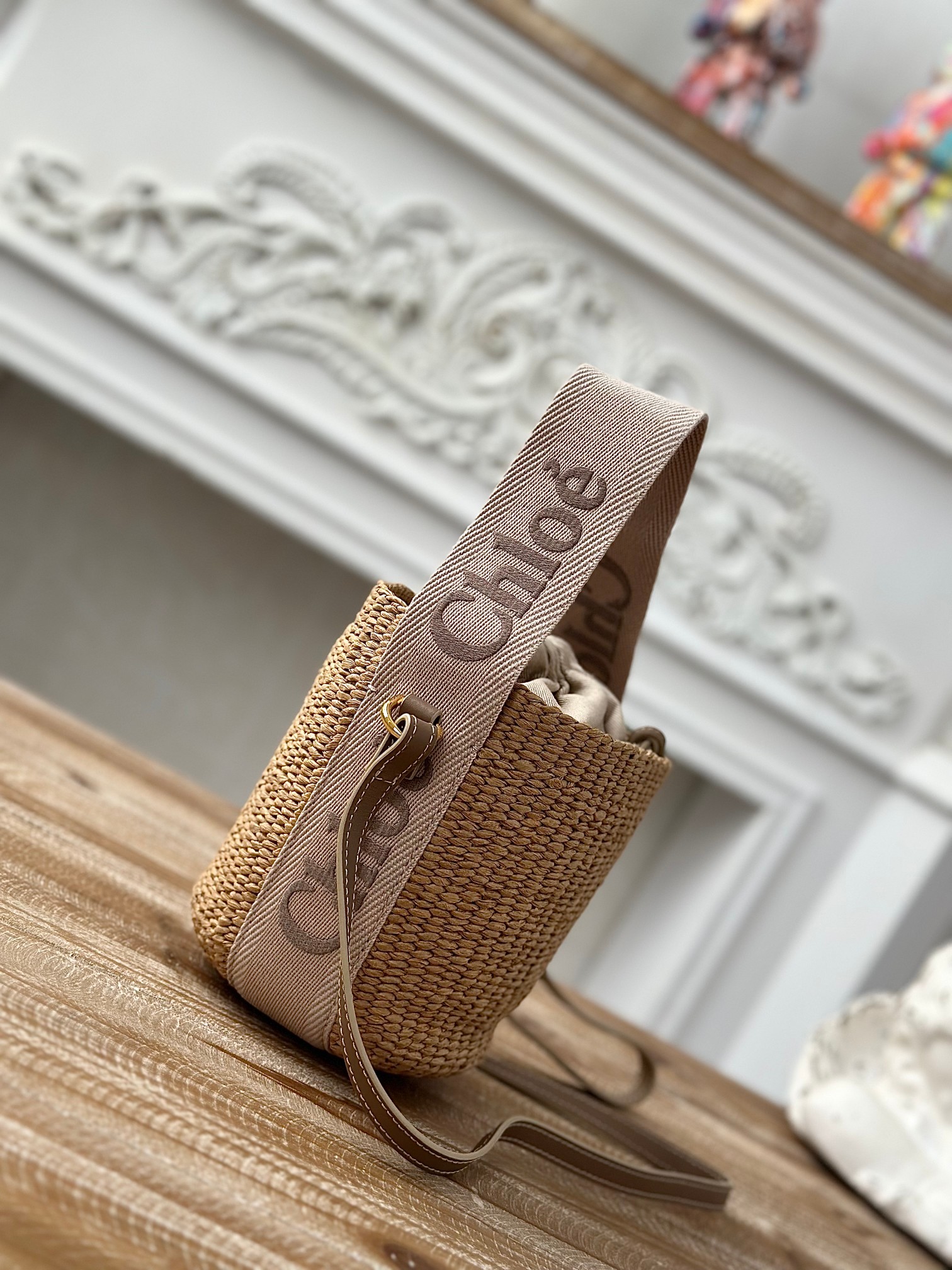 [TOP] Chloe Woody Basket Bag 17*16*16cm -Brown - 711 Luxury