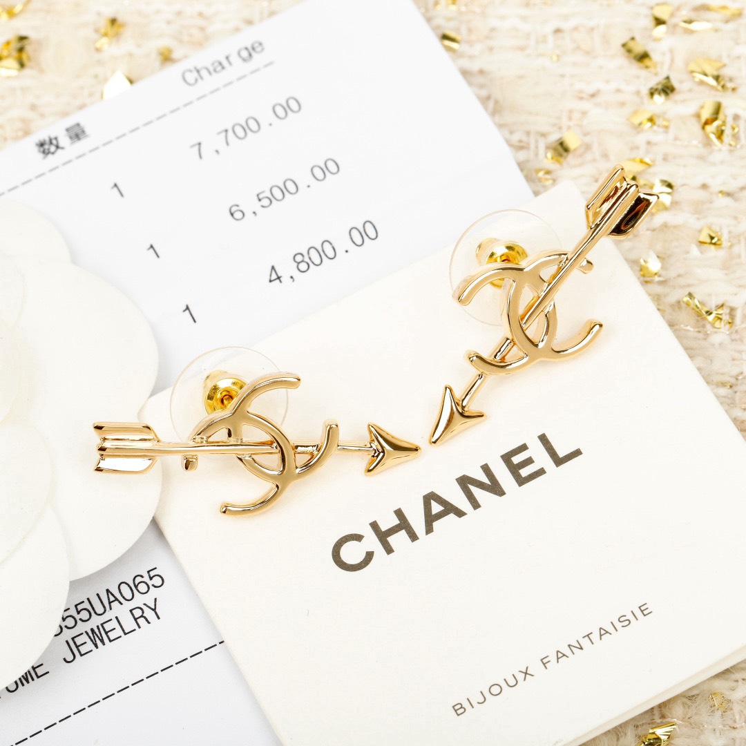 [TOP] CHANEL Earrings - Gold