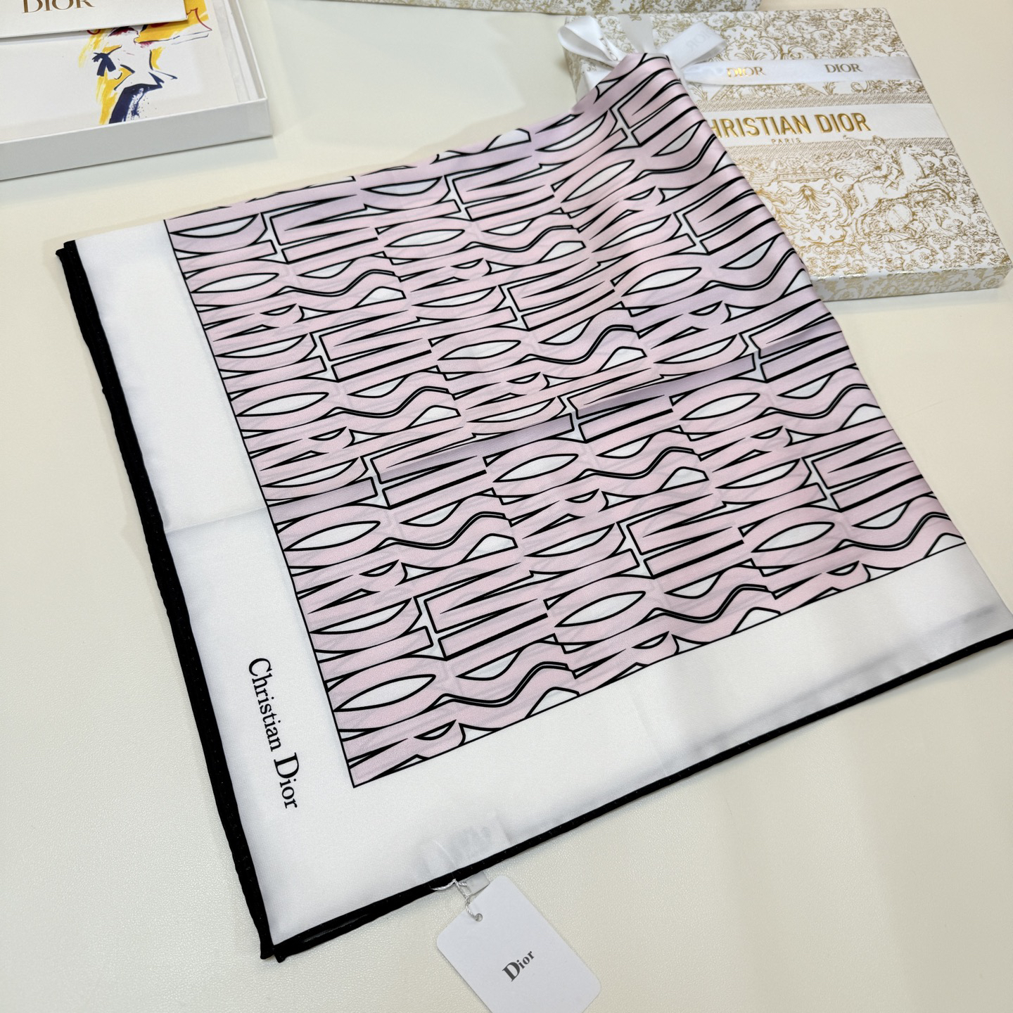 [TOP] Christian Dior Scarf 90x90cm - Pink - 711 Luxury