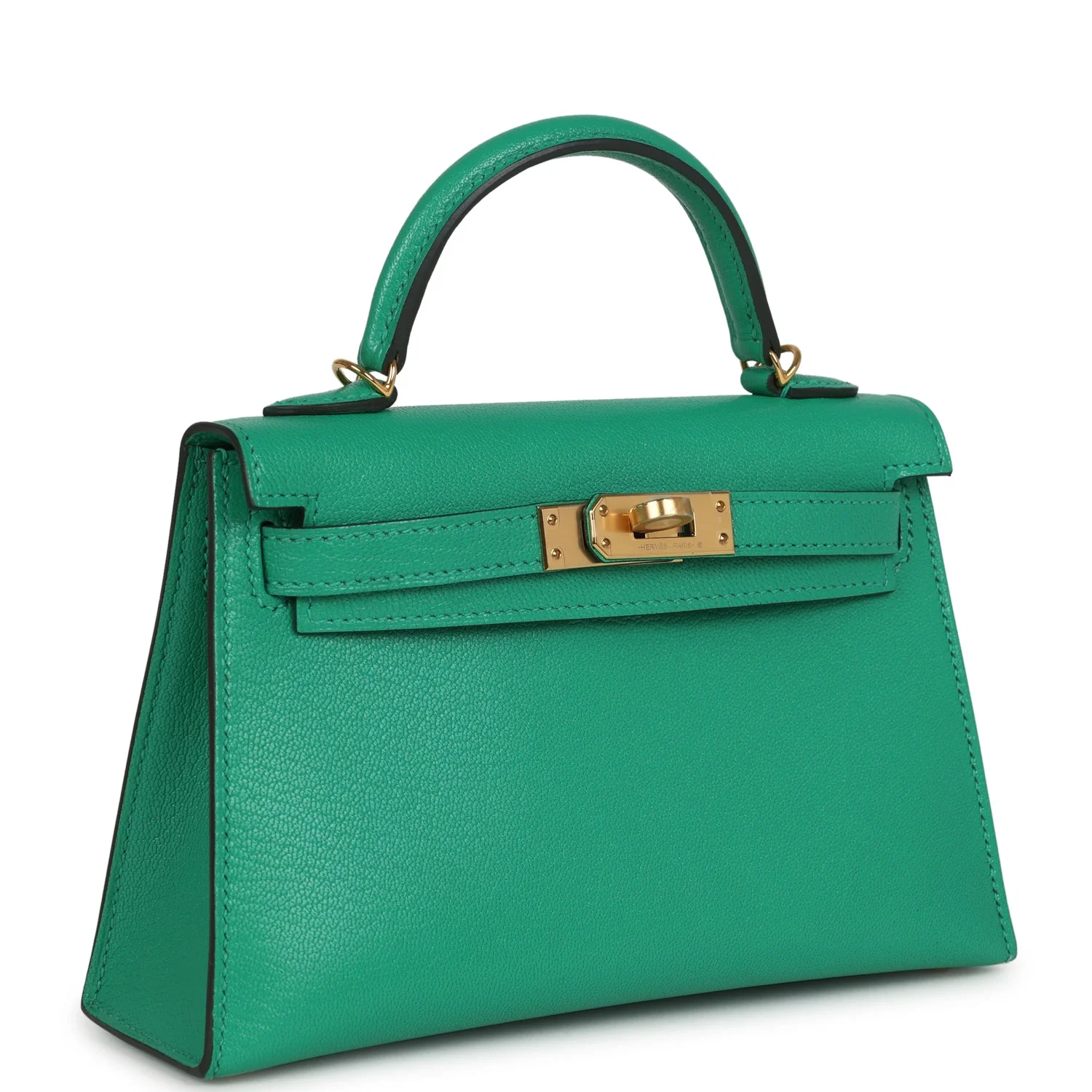 Hermes Kelly Sellier  Menthe Chevre Chamkila Gold Hardware