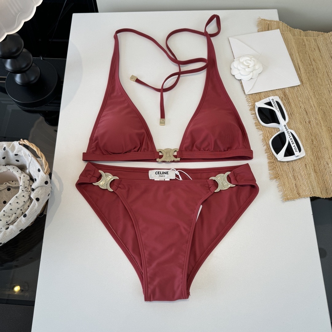[TOP] CELINE Bikini Swimsuit - Red - 711 Luxury