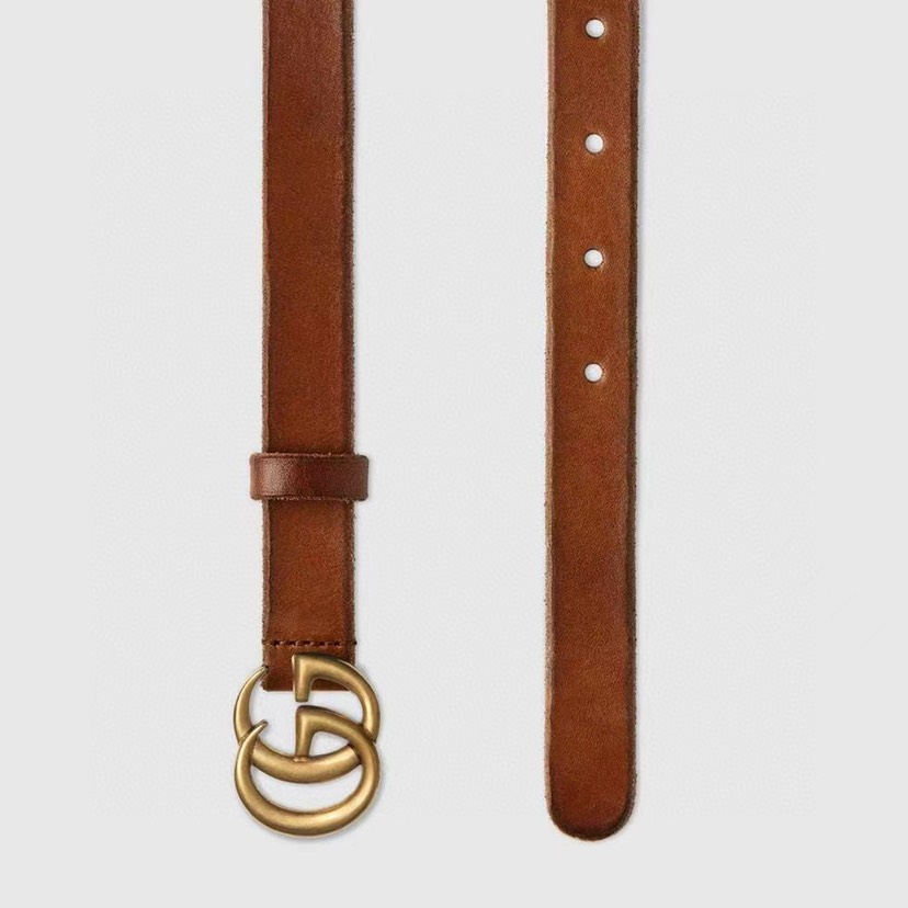 [TOP] GUCCI Belt 2cm - Brown - 711 Luxury
