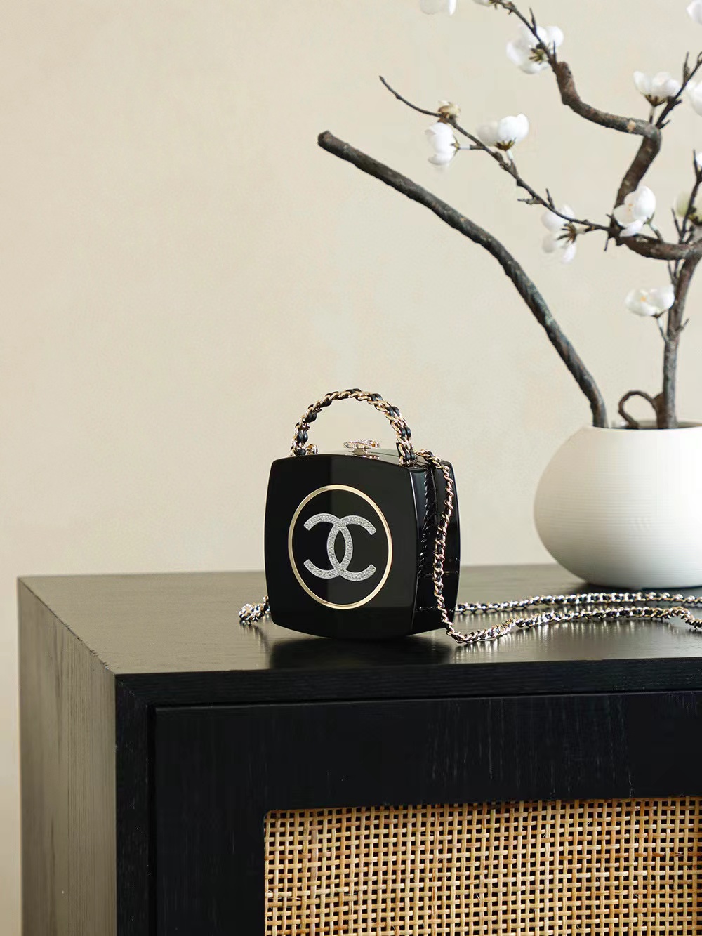 [TOP] CHANEL Mini Evening Bag 𝟏𝟒*𝟏𝟏*𝟒.𝟓𝐜𝐦 - Black