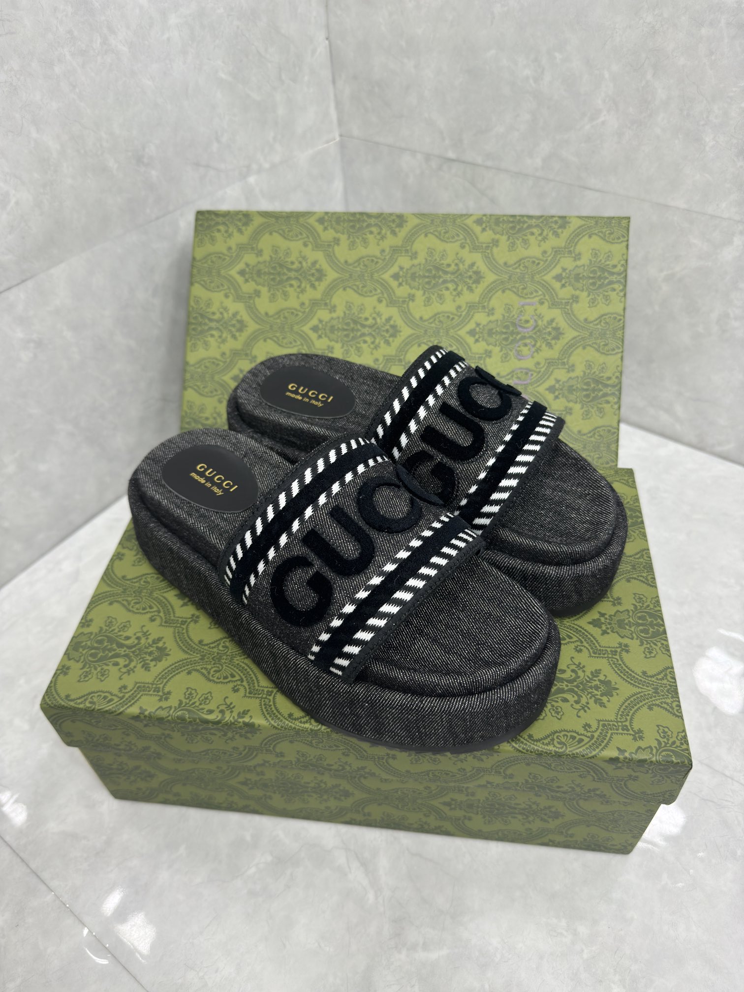 [TOP] GUCCI Platform Sandals  - Blue - 711 Luxury