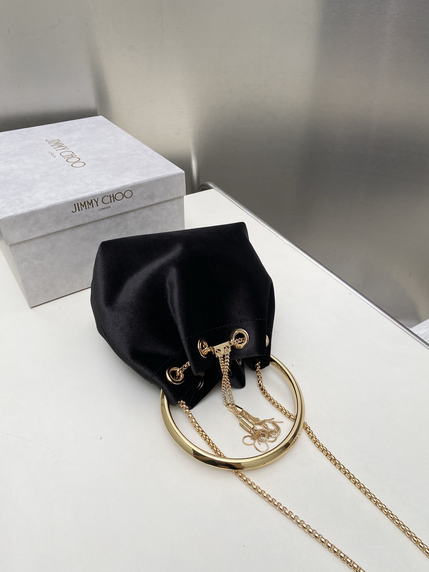 [TOP] JIMMY CHOO Bon Bon Bag 16x15x9.7cm - Black - 711 Luxury