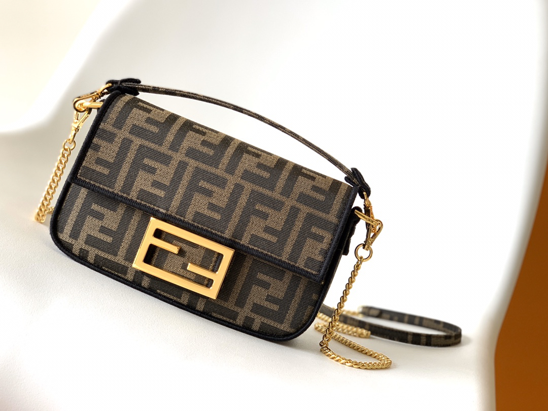 [TOP] FENDI Baguette Bag 19-4-11.5cm - Brown - 711 Luxury
