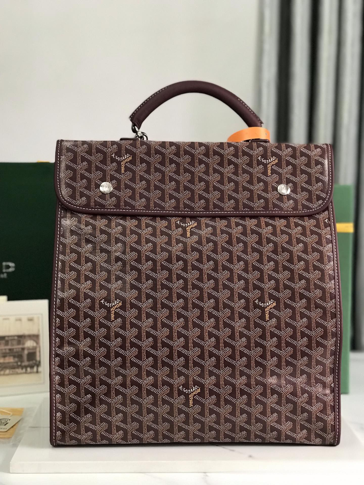 [TOP] Goyard Saint Léger Backpack 37x15x34cm - Wine Red - 711 Luxury