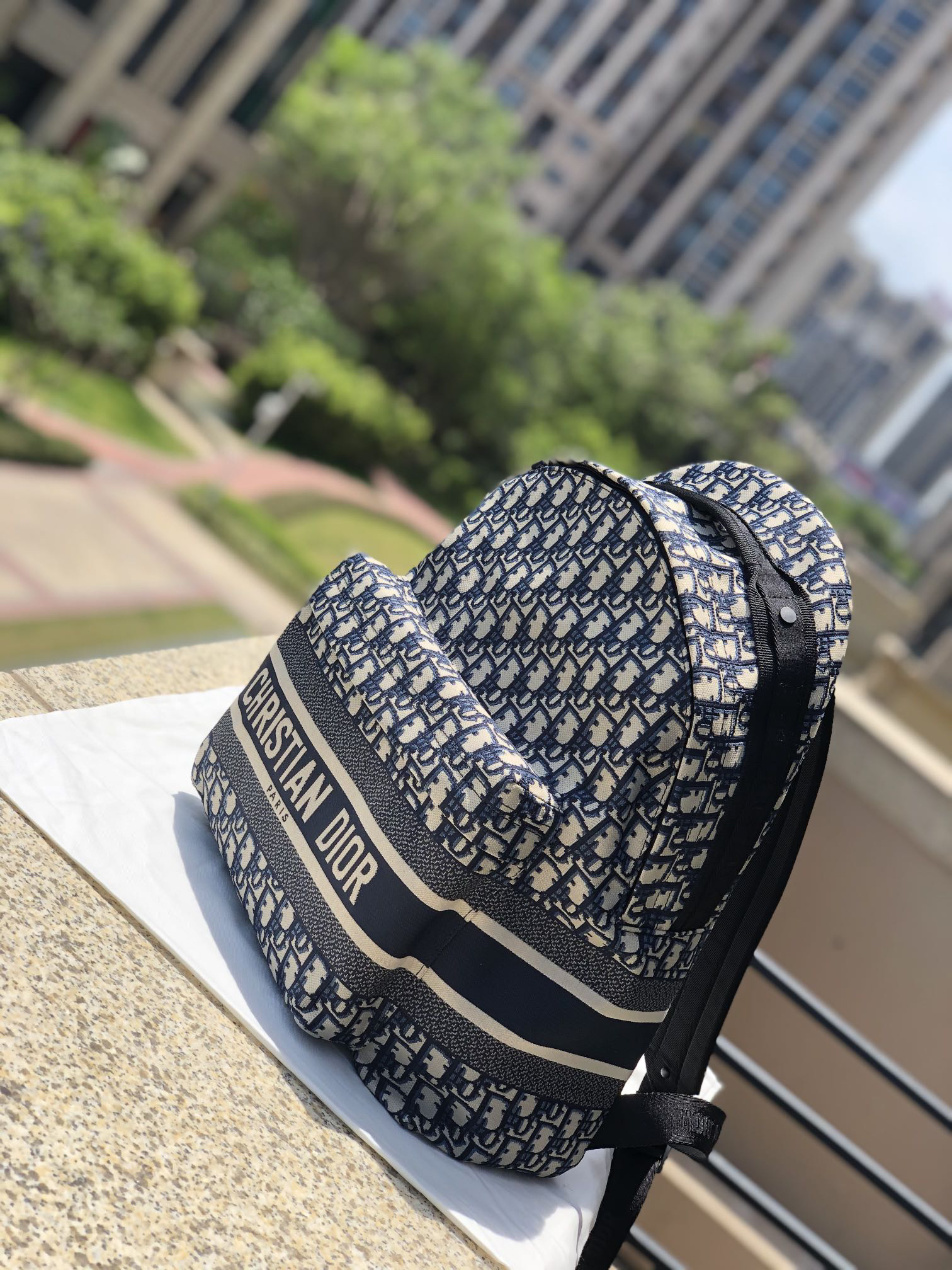 [TOP] Christian Dior Backpack 35x41x15cm - Navy Blue - 711 Luxury