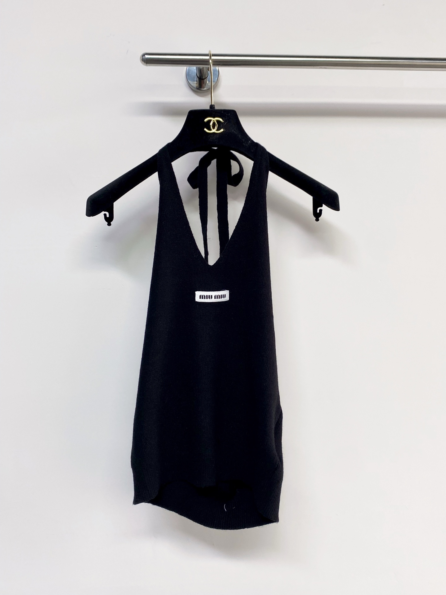 [TOP] Miu Miu Knit Vest - Black