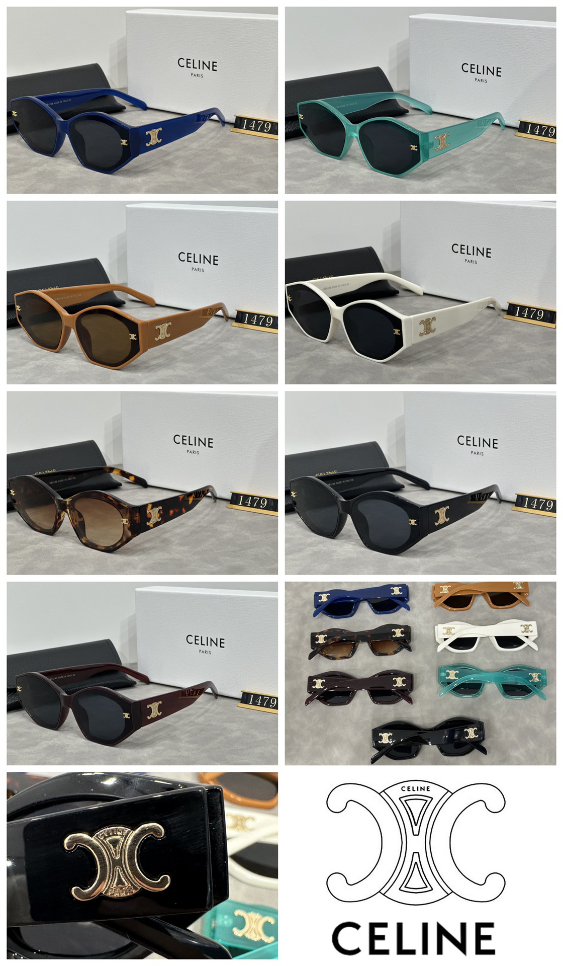 [TOP] CELINE Sunglasses - 7 Colors - 711 Luxury