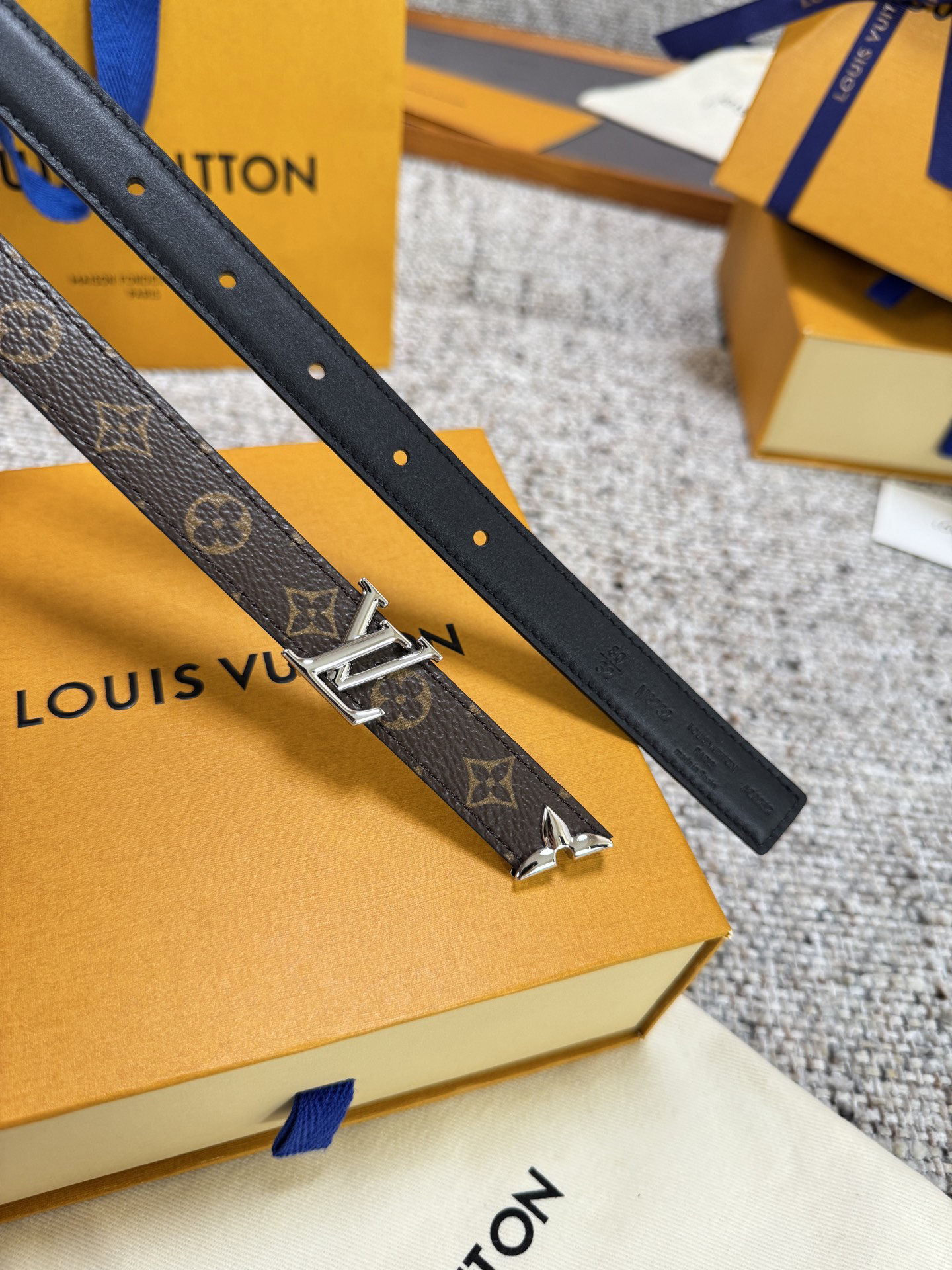 [TOP] Louis Vuitton LV Belt 2 cm - Brown - 711 Luxury