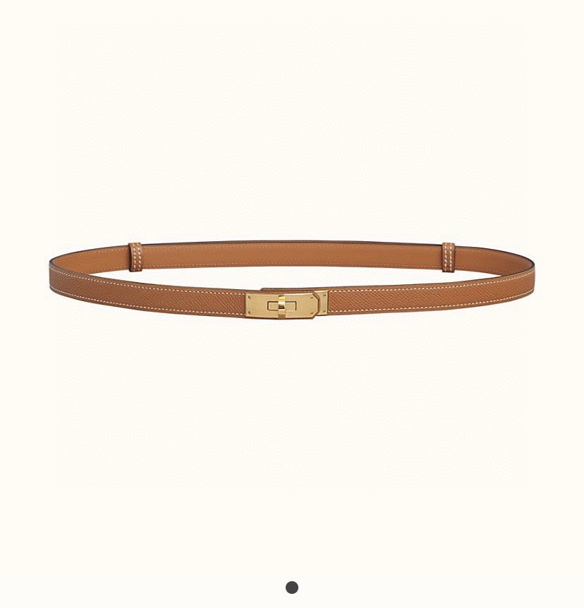 [TOP] HERMES Kelly Calfskin Belt 18mm - Brown - 711 Luxury