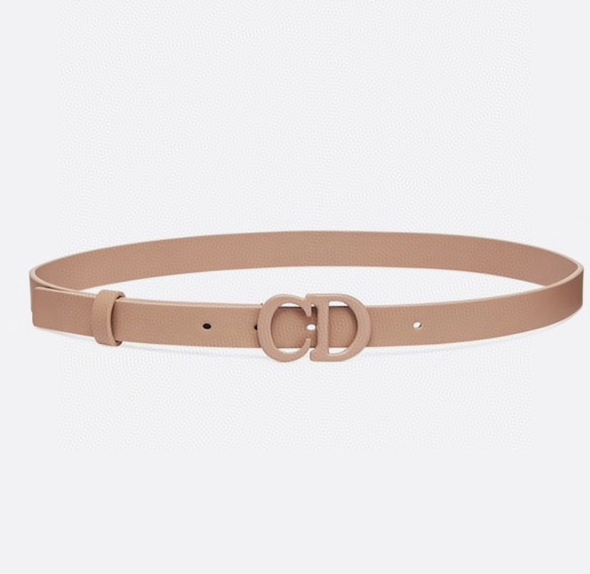 [TOP] Christian Dior Belt Cowhide 20mm - Pink - 711 Luxury