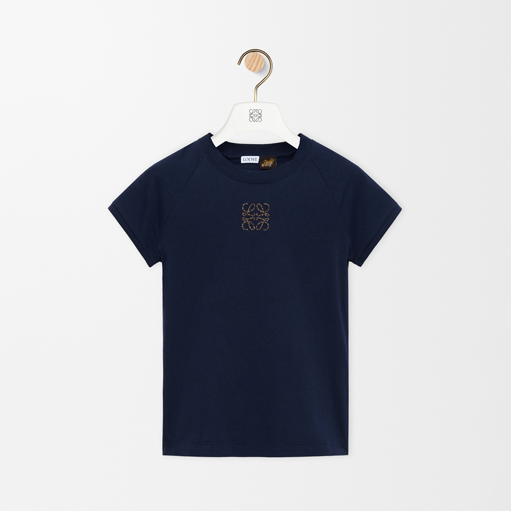 Loewe beige Clothing LOEWE Small Fit T-shirt in Cotton Beige #390582 View 2 | Nigo Office