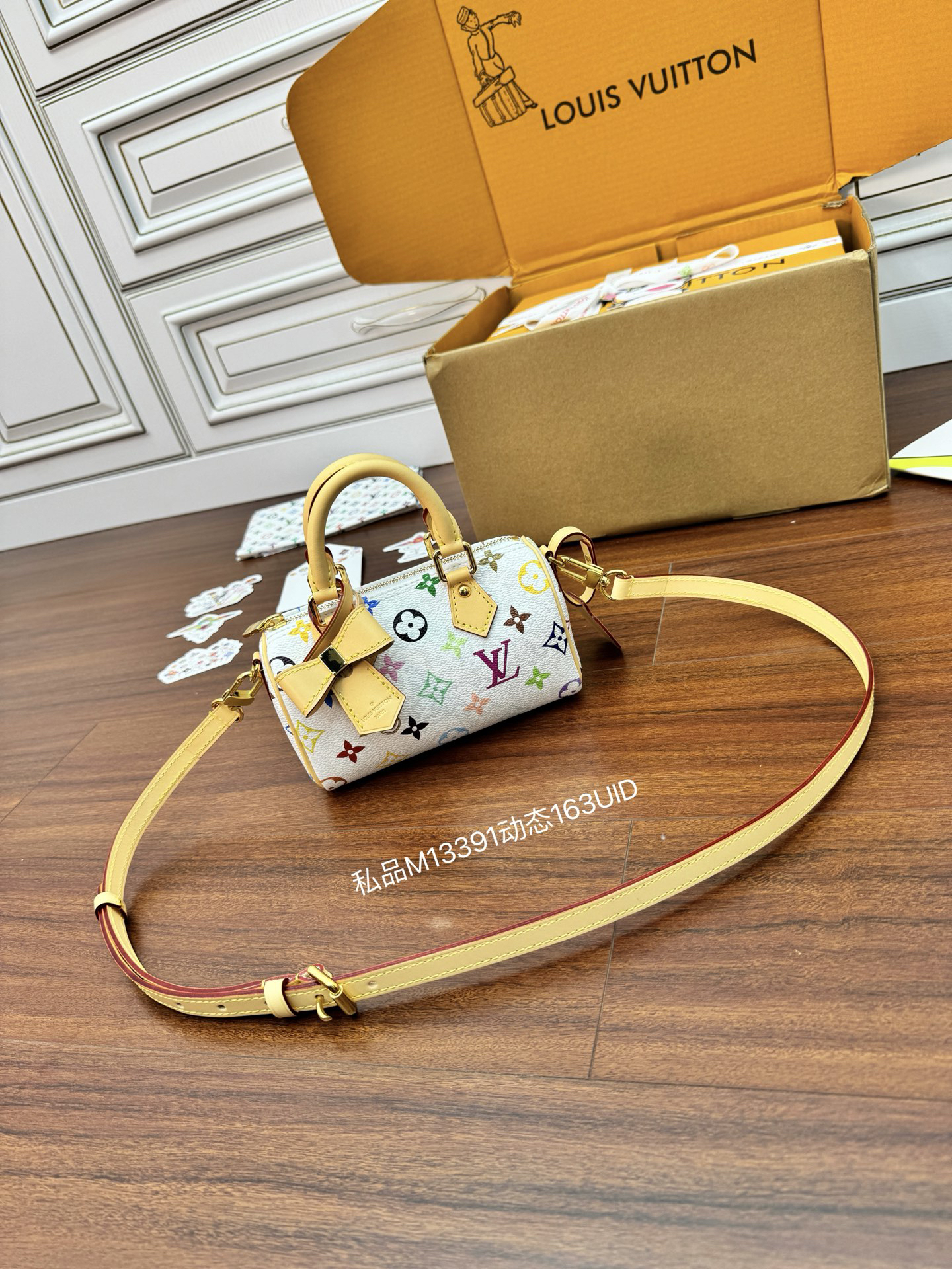 [TOP] Louis Vuitton LV Speedy Bag 16x10x7.5CM - White - 711 Luxury