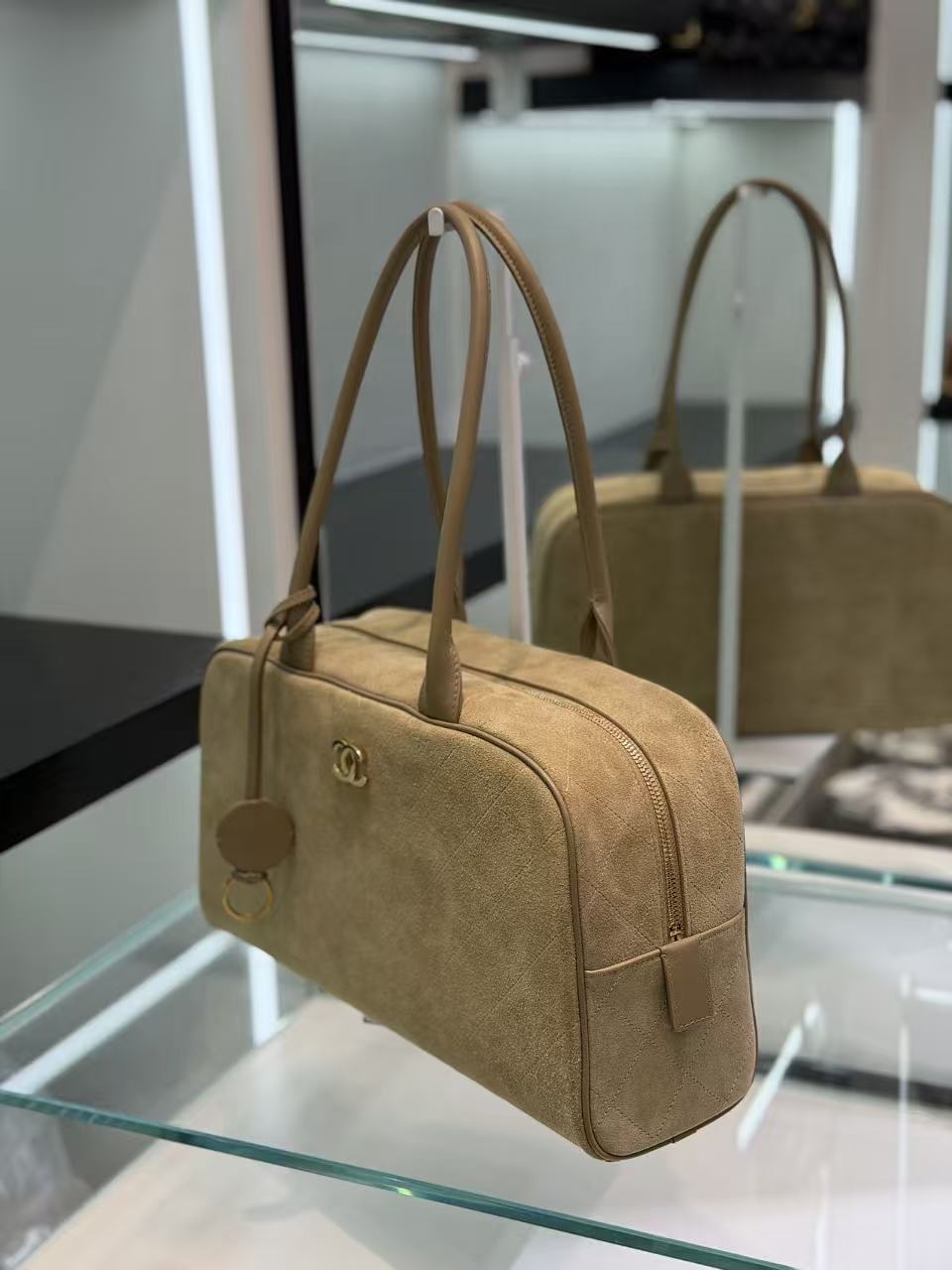 [TOP] CHANEL Bowling Bag  17 x 29 x 10cm - Brown - 711 Luxury