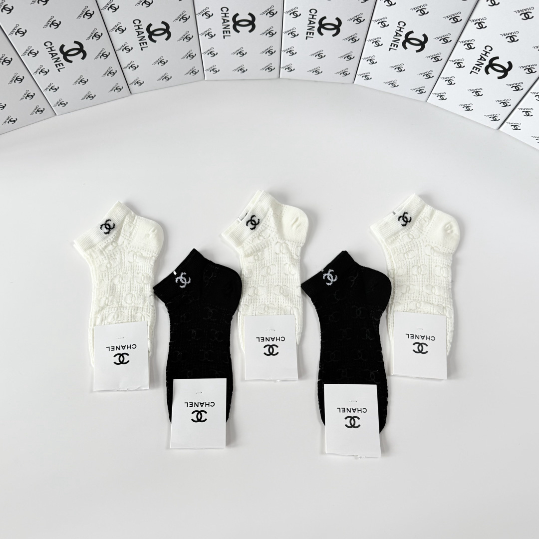 [TOP] CHANEL Socks - 5 Pieces as a Set - 711 Luxury