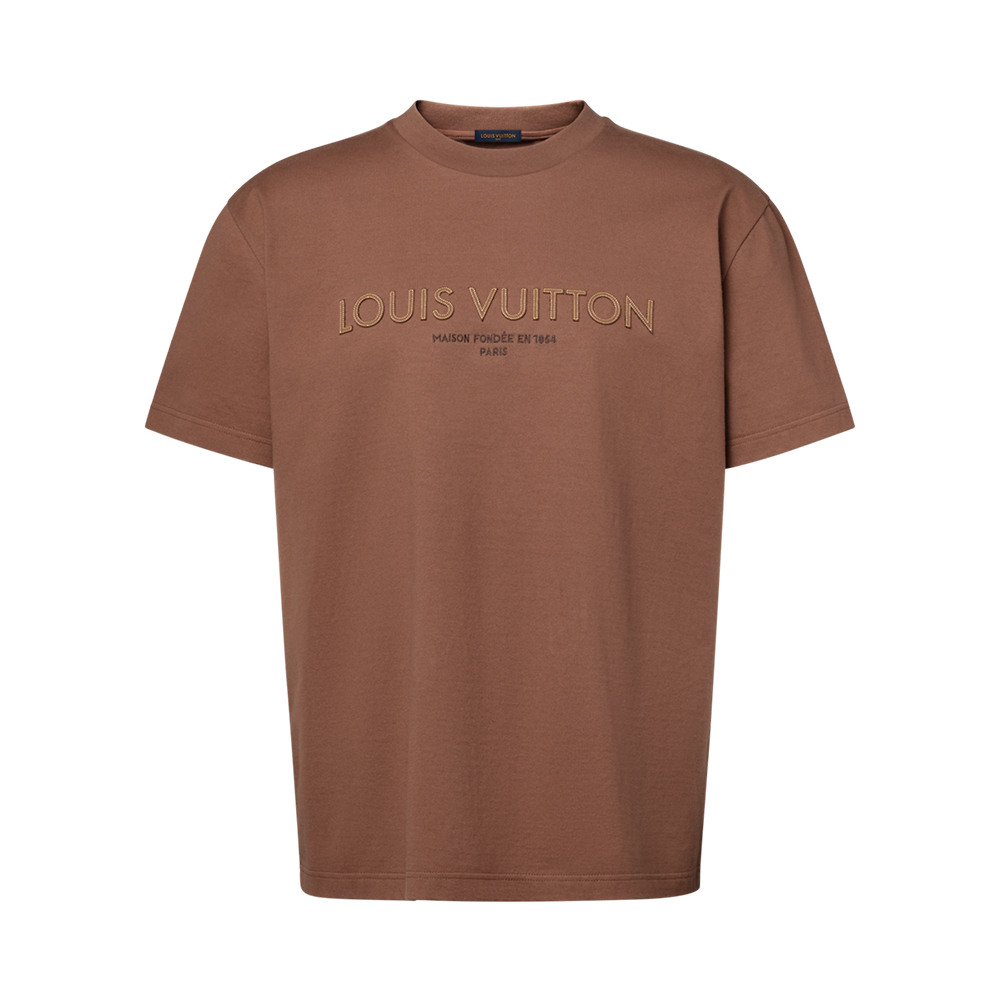 Louis Vuitton Clothing LOUIS VUITTON Embroidered Signature T-Shirt #396853 | Nigo Office