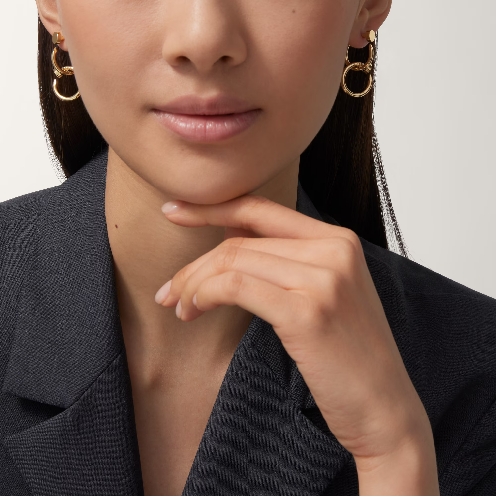 Carty Nails Infinity Wrap Earrings,Yellow Gold, Double