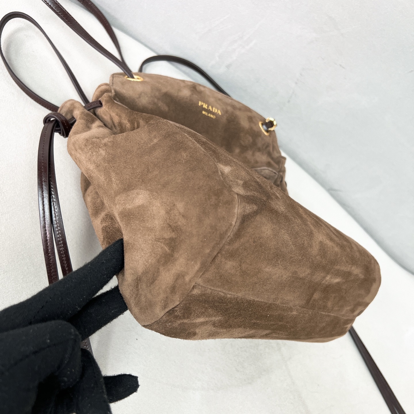 [TOP] PRADA Carry Bag 28x32x14cm - Brown