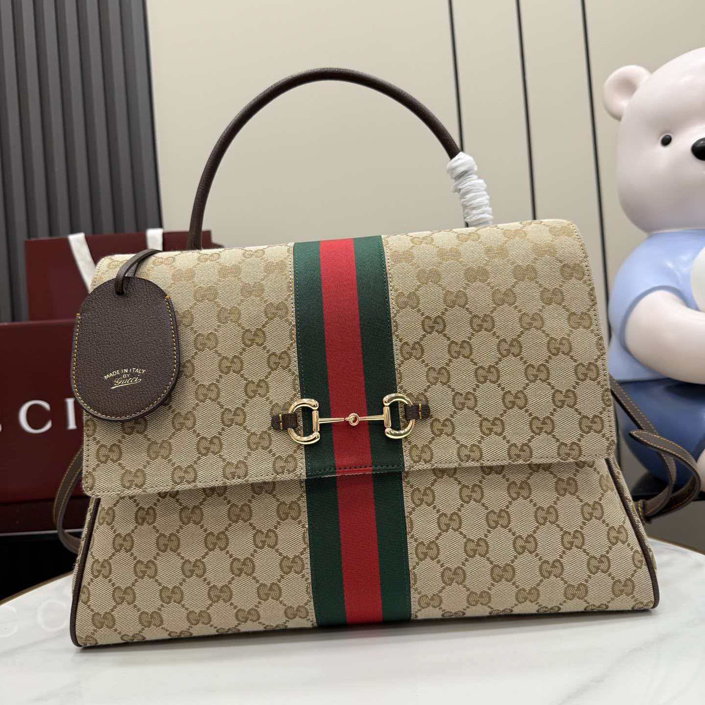 [TOP] GUCCI Paparazzo Top Handle Bag 37x29x13cm - Brown - 711 Luxury